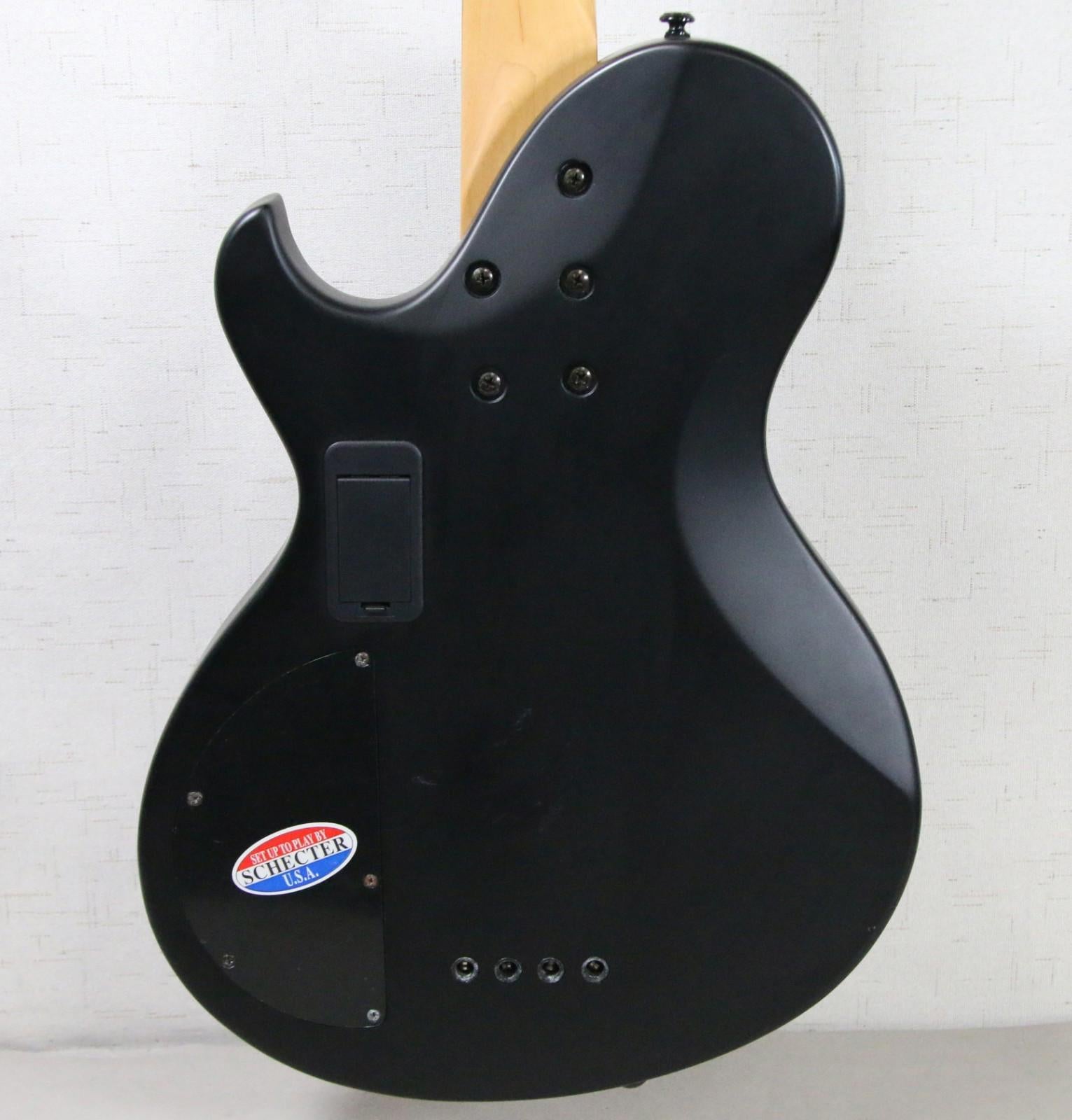 2010 Schecter Diamond Series Damien Solo-4 Satin Black Bat Inlays Electric Bass