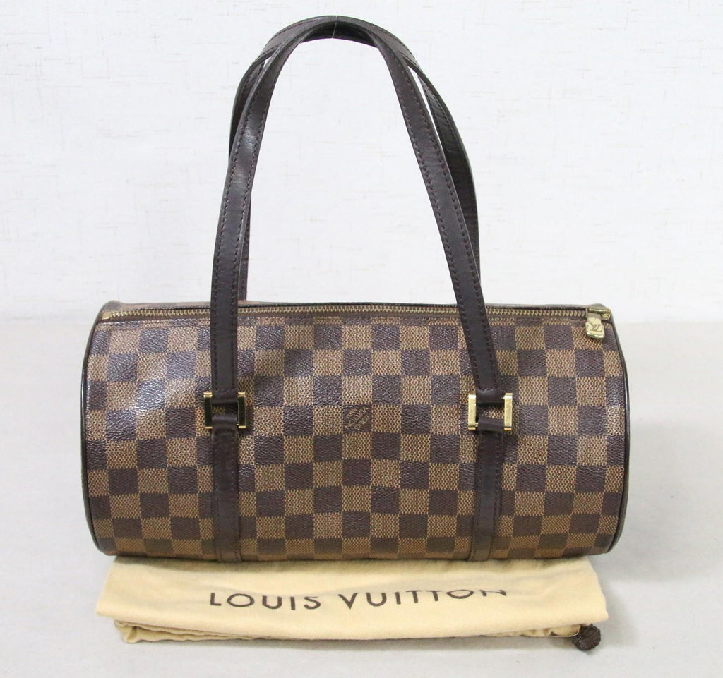Louis Vuitton Papillion 30 Damier Ebene Canvas Handbag Vintage Authentic - Clean