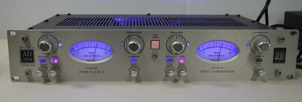 Avalon AD2044 Dual Mono/Stereo Optical Compressor (Blue LEDs) + B2T Power Supply
