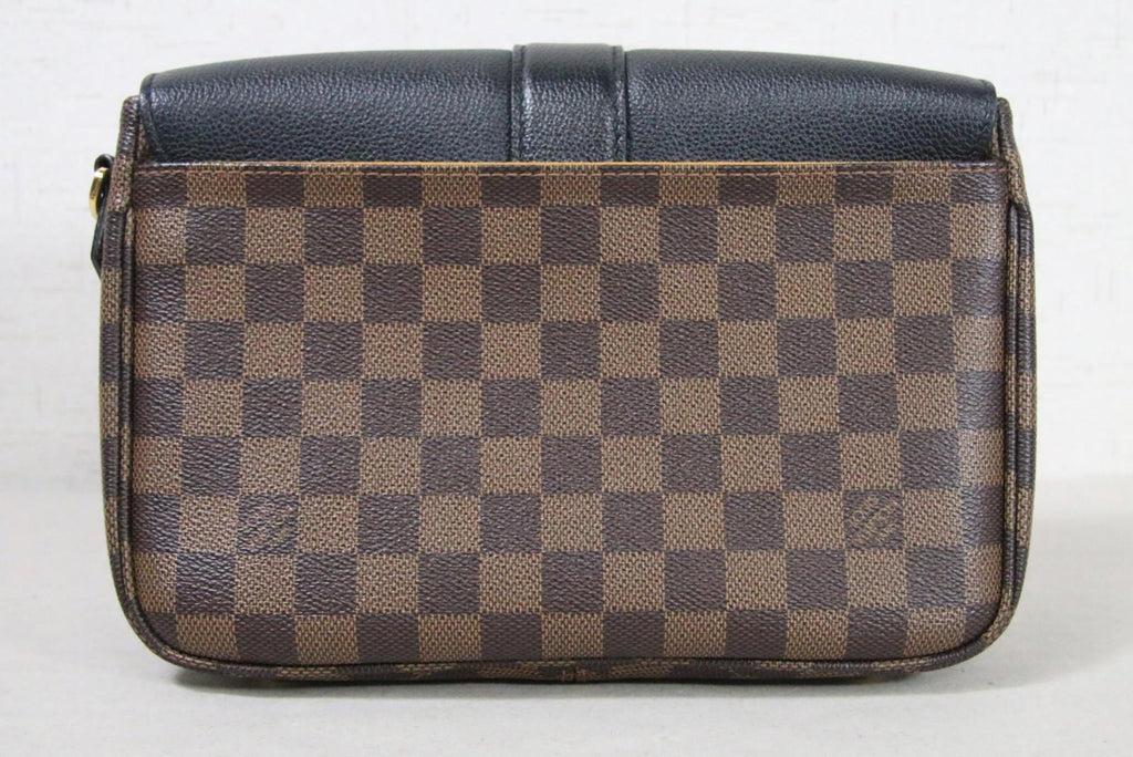 Louis Vuitton Clapton Damier Ebene Canvas Shoulder Bag Black Noir - Nice!