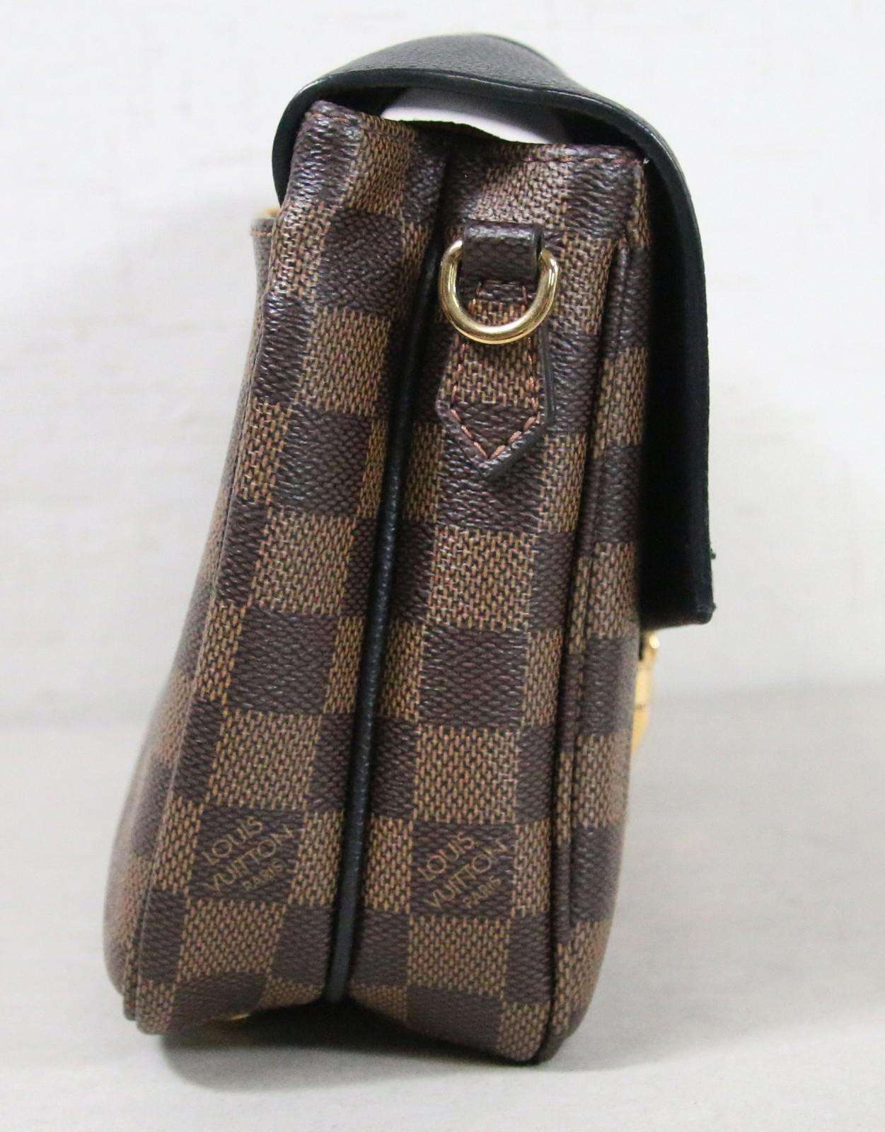 Louis Vuitton Clapton Damier Ebene Canvas Shoulder Bag Black Noir - Nice!