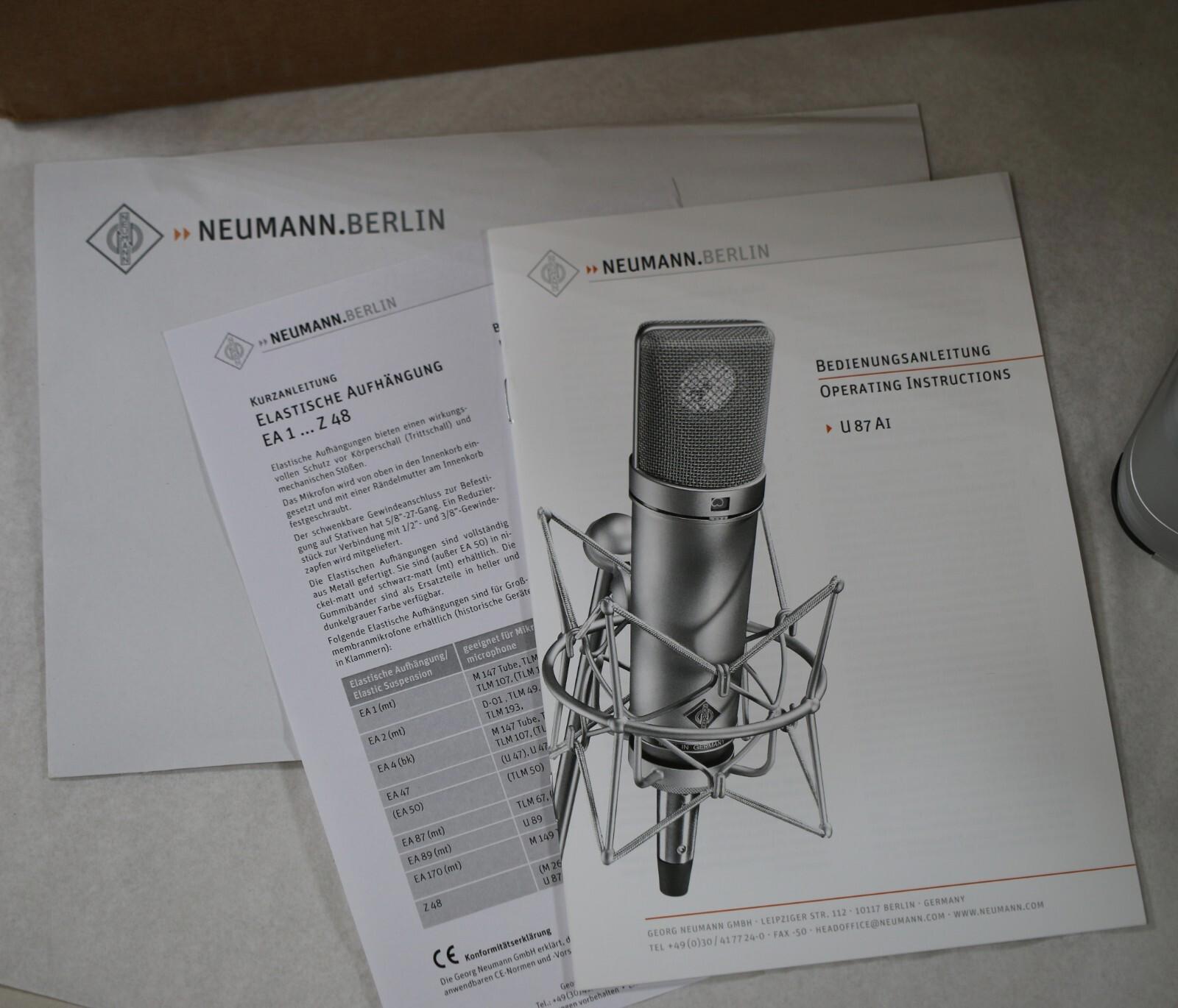 RARE Neumann U87ai Rhodium Edition Set Limited Edition of 500 - NEW - Must See!