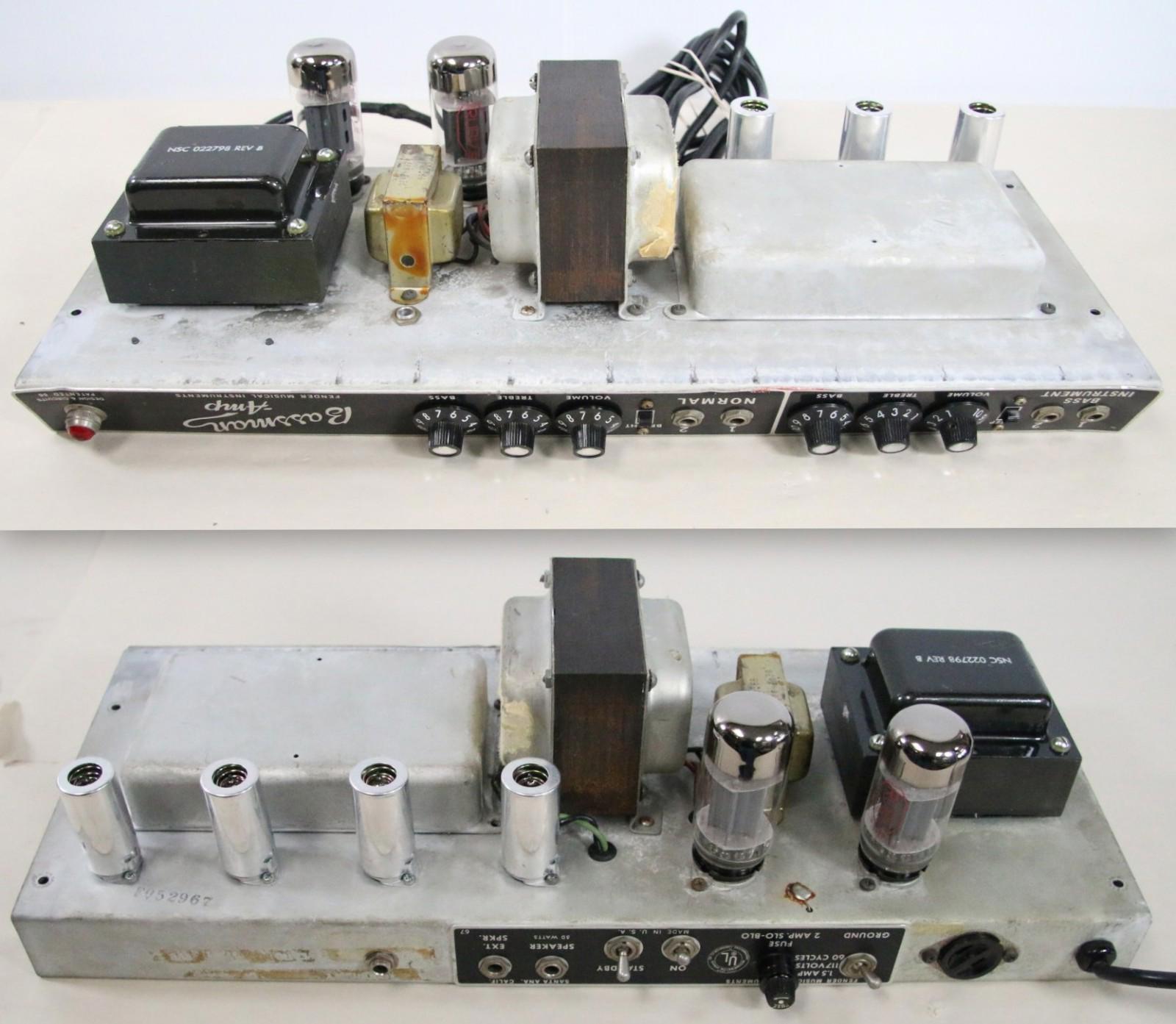 1967 Fender Bassman Black Face Panel Vintage Tube Amp Head AB165 USA WORKING