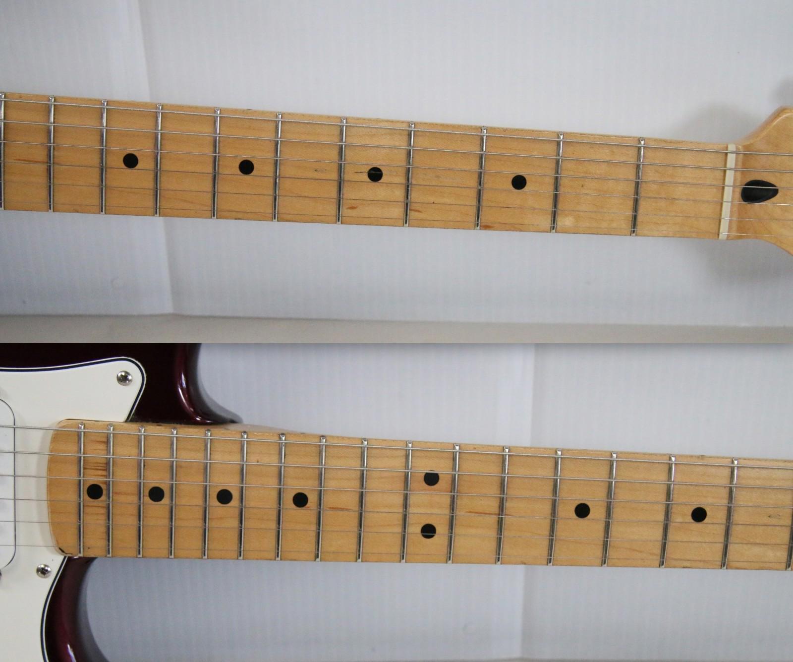 Fender 2000 Standard Stratocaster HSS Solid Body Maple Midnight Wine MIM Guitar
