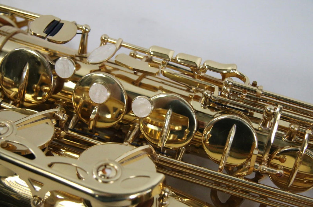 NEW Ravel Tenor Students Saxophone Brass Engraved Mother of Pearl w/Case + More