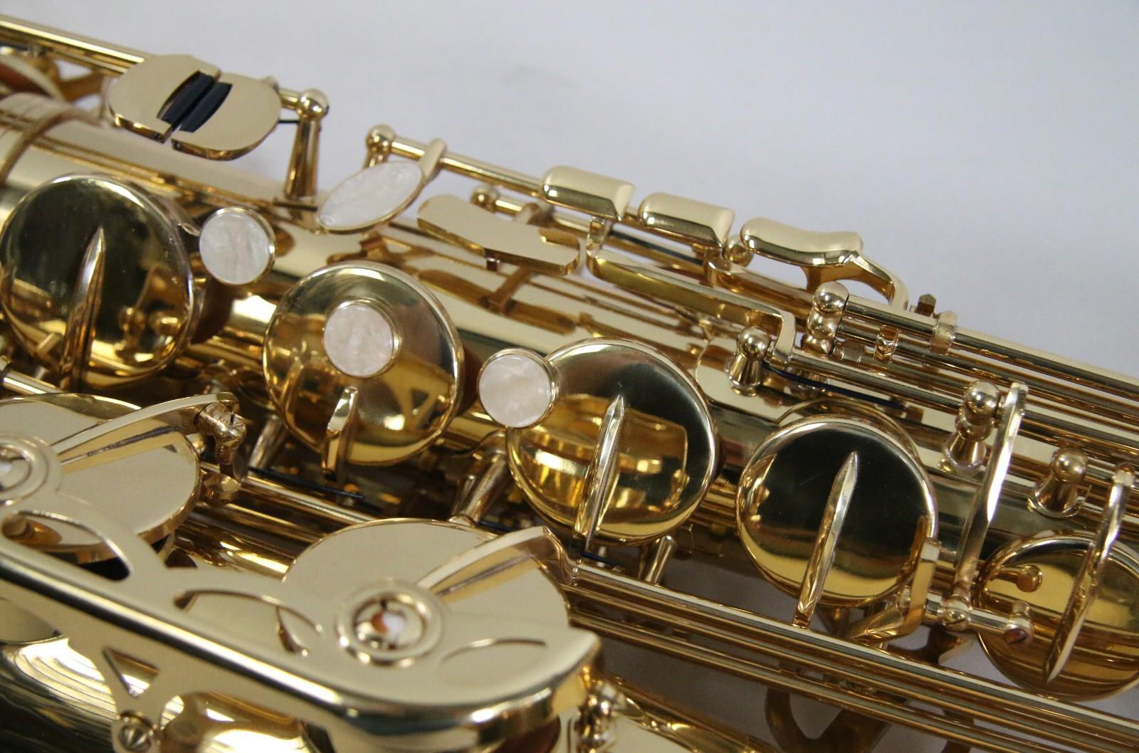 NEW Ravel Tenor Students Saxophone Brass Engraved Mother of Pearl w/Case + More