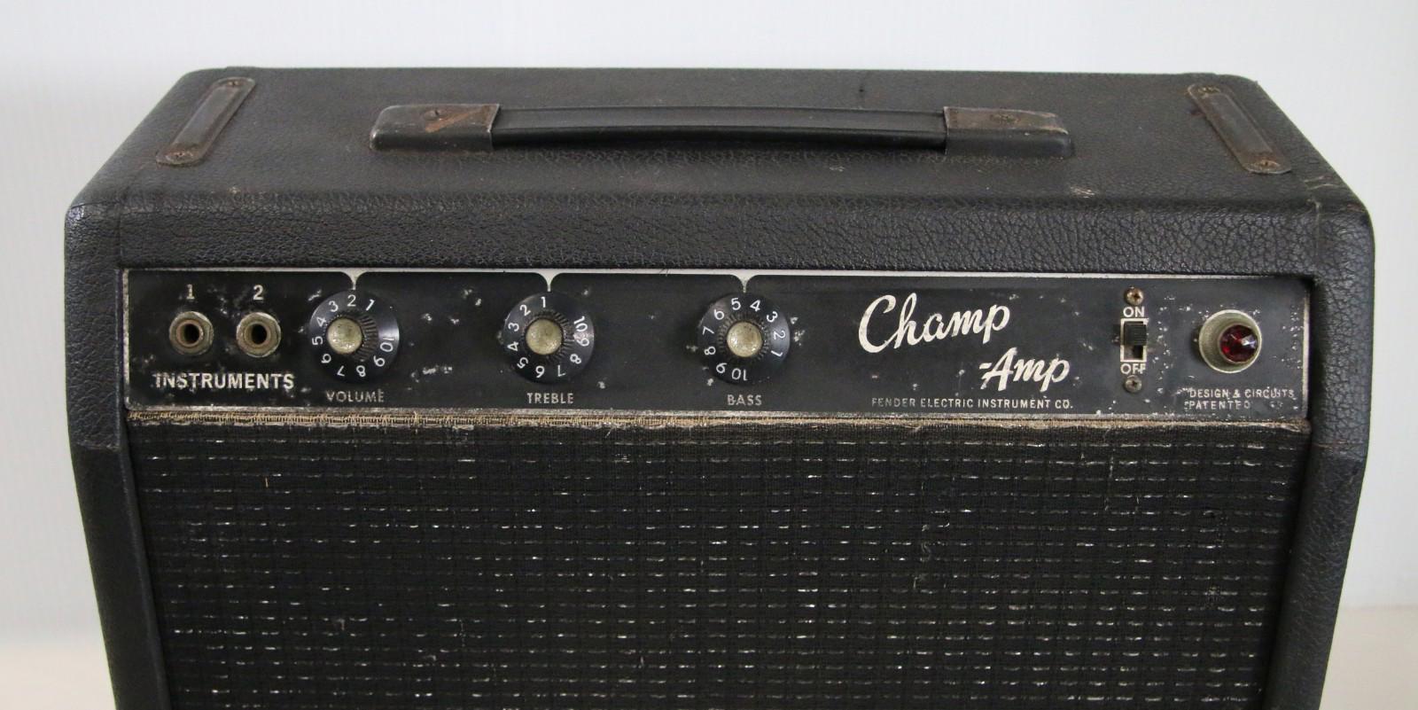 Fender Champ Amp Blackface 1964 Vintage Guitar Combo Amplifier AA764 - READ