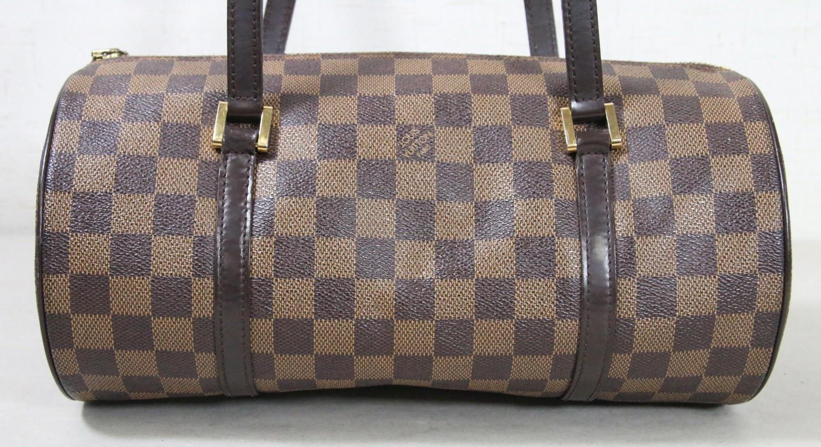Louis Vuitton Papillion 30 Damier Ebene Canvas Handbag Vintage Authentic - Clean