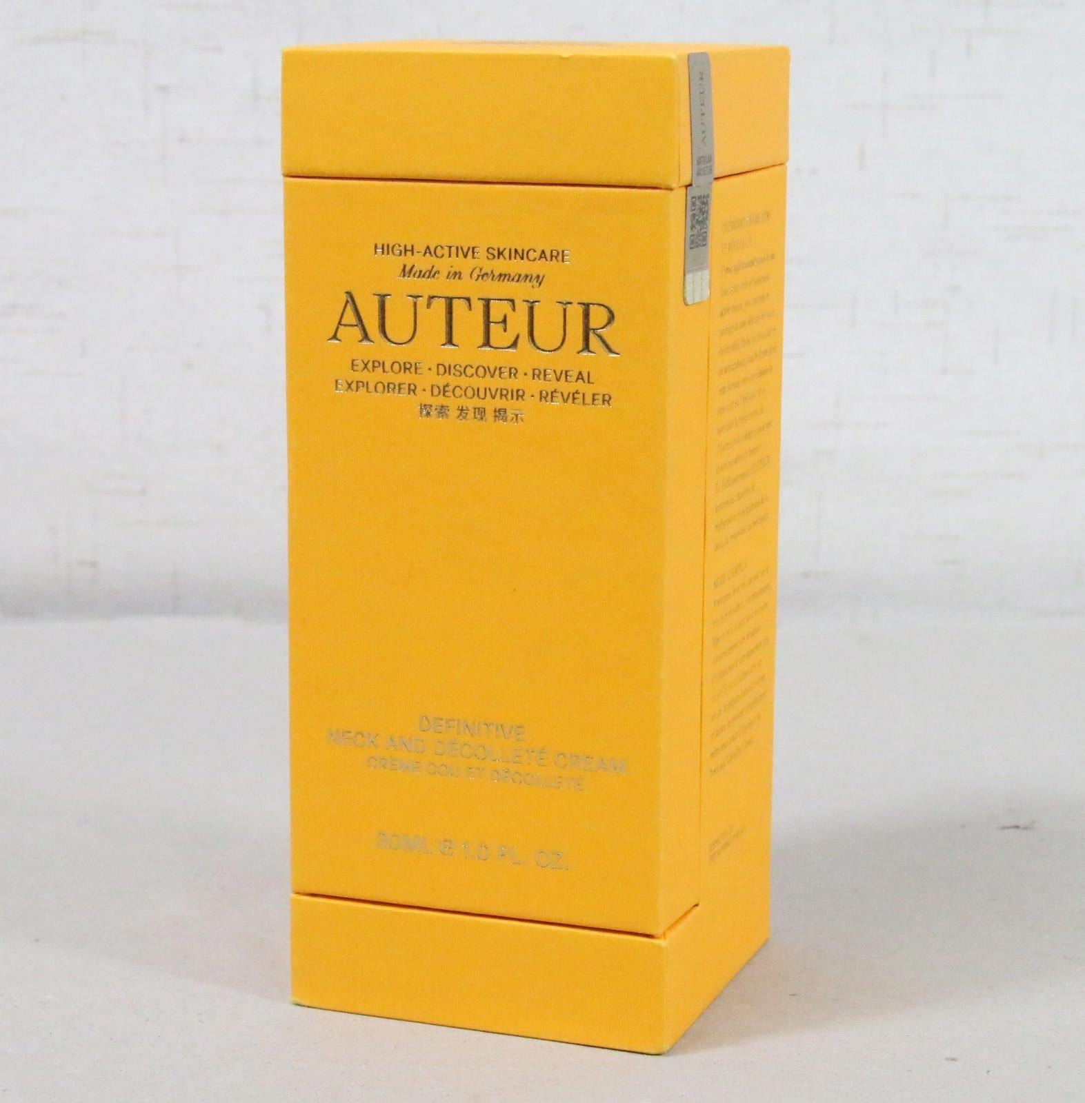 AUTEUR Definitive Neck and Decollete Cream 1.0 oz New Open Box - Free Shipping!