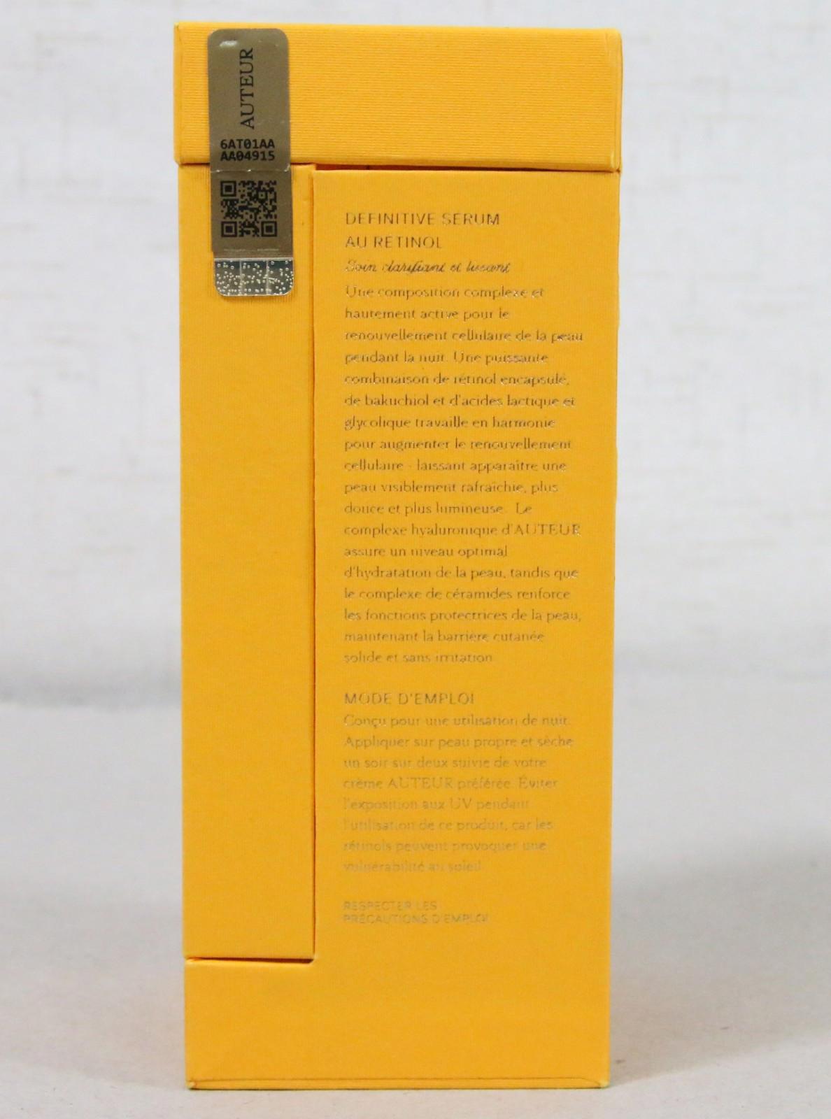 AUTEUR Definitive Retinol Serum 1 oz 30ML New Open Box - Free Shipping!