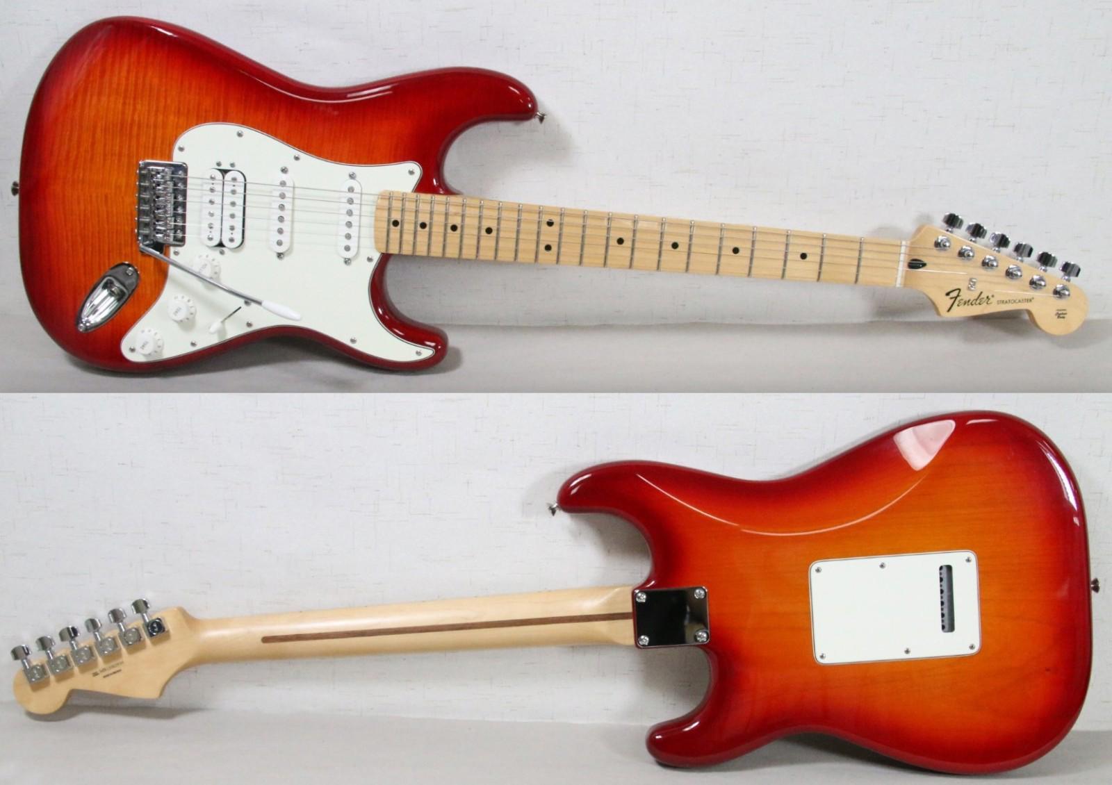 Fender Standard Stratocaster 2013 HSS Plus Top Aged Cherry Burst Electric Guitar