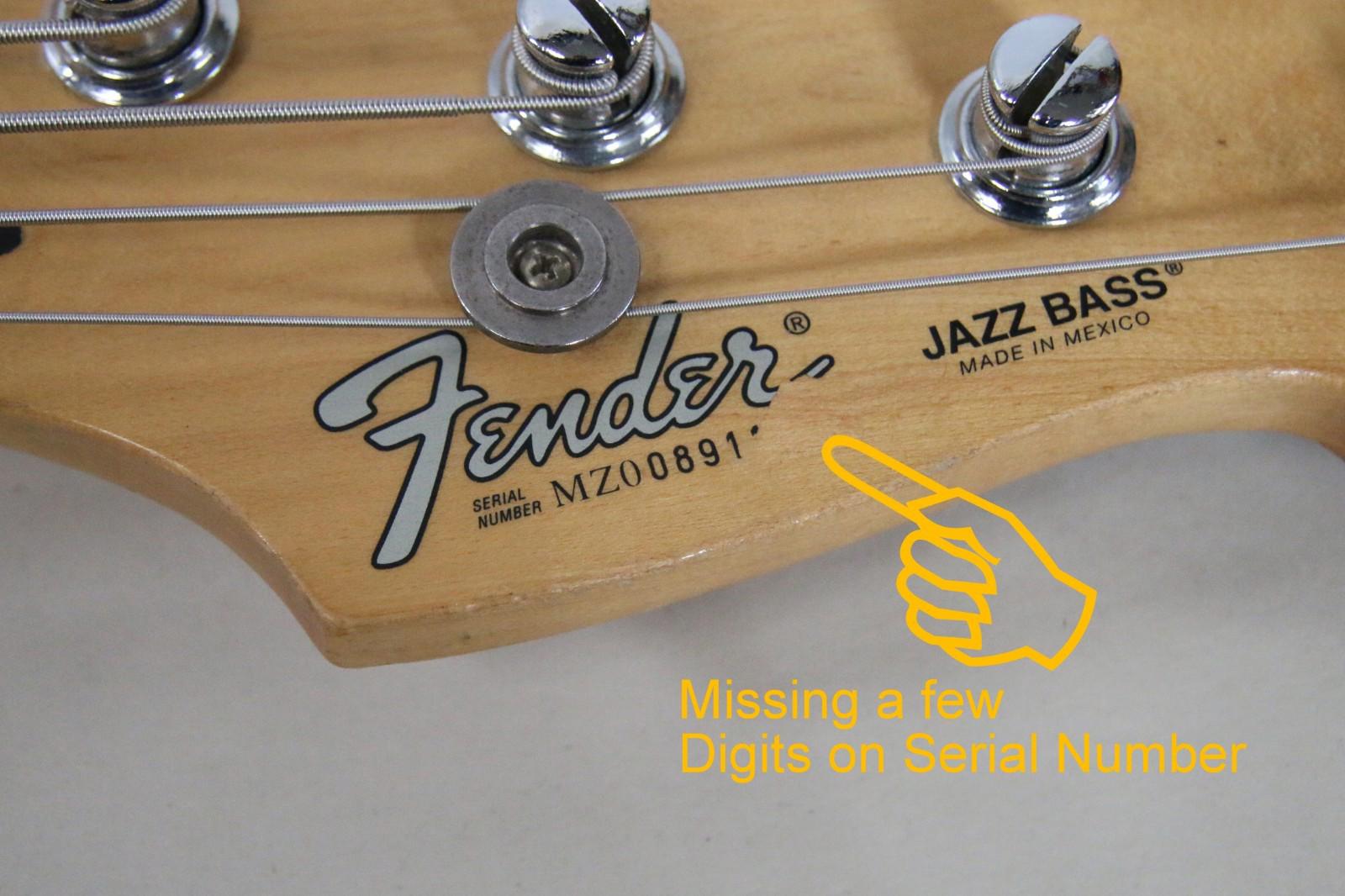 Fender Standard Jazz Bass MIM 1998-2008 4-String Bass Guitar Midnight Wine