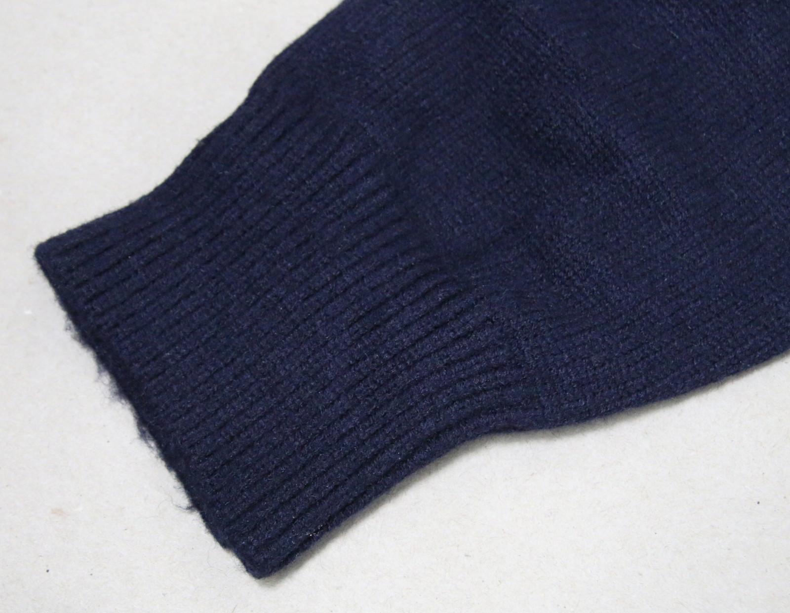 NWT Men's Salvatore Ferragamo Wool Ribbed Knit Turtleneck Sweater L (Deep Ocean)