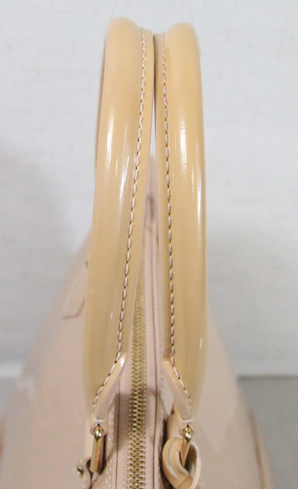 Louis Vuitton Monogram Vernis Alma GM Beige w/Dust Bag - Excellent Condition