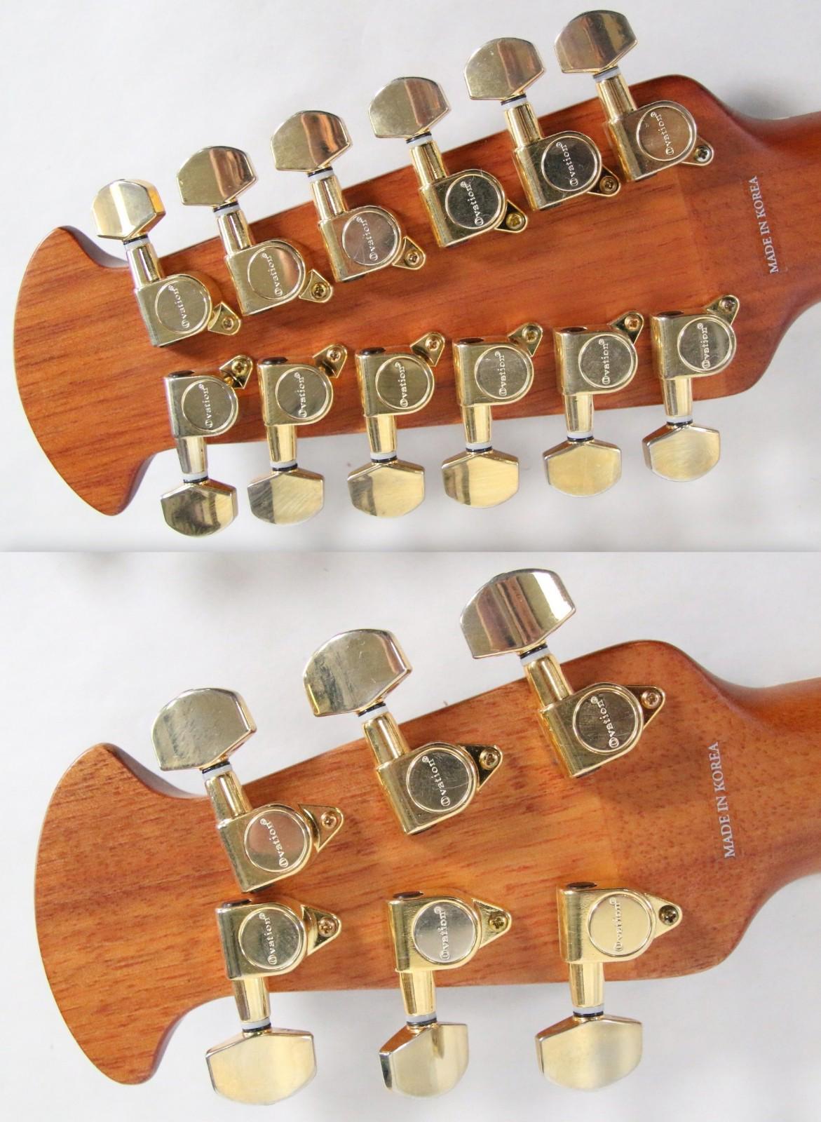 Ovation Celebrity CSE225 Double Neck Blue Burst Acoustic Electric Guitar Korea