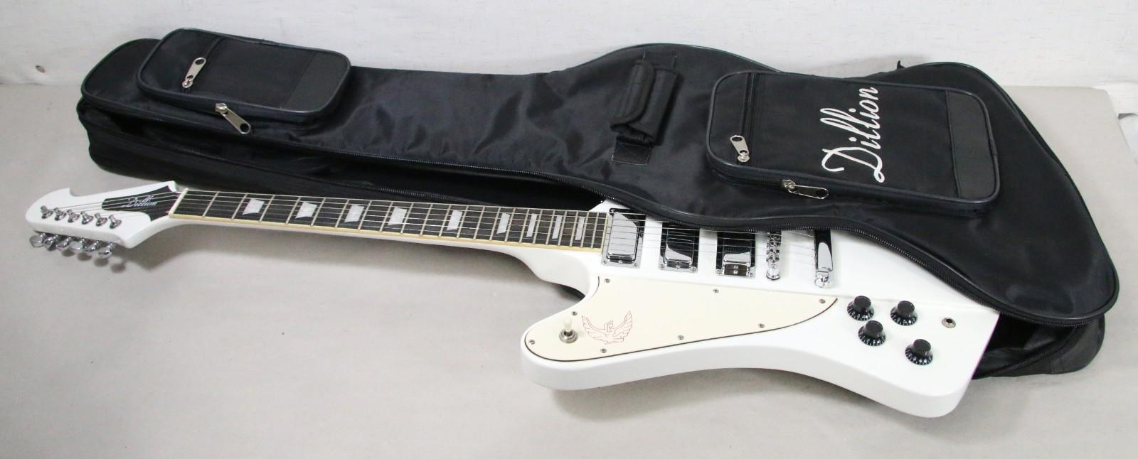 LEFT HANDED Dillion Phoenix DFB-603 Electric Guitar White w/ OG Soft Case MINT!