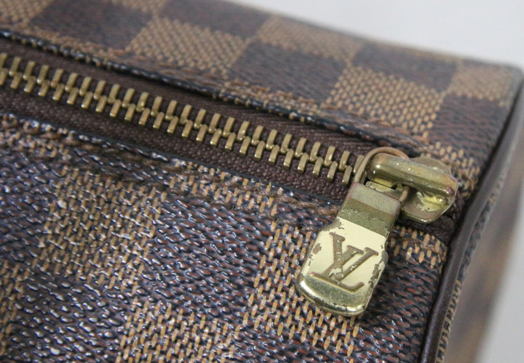 Louis Vuitton Papillion 30 Damier Ebene Canvas Handbag Vintage Authentic - Clean
