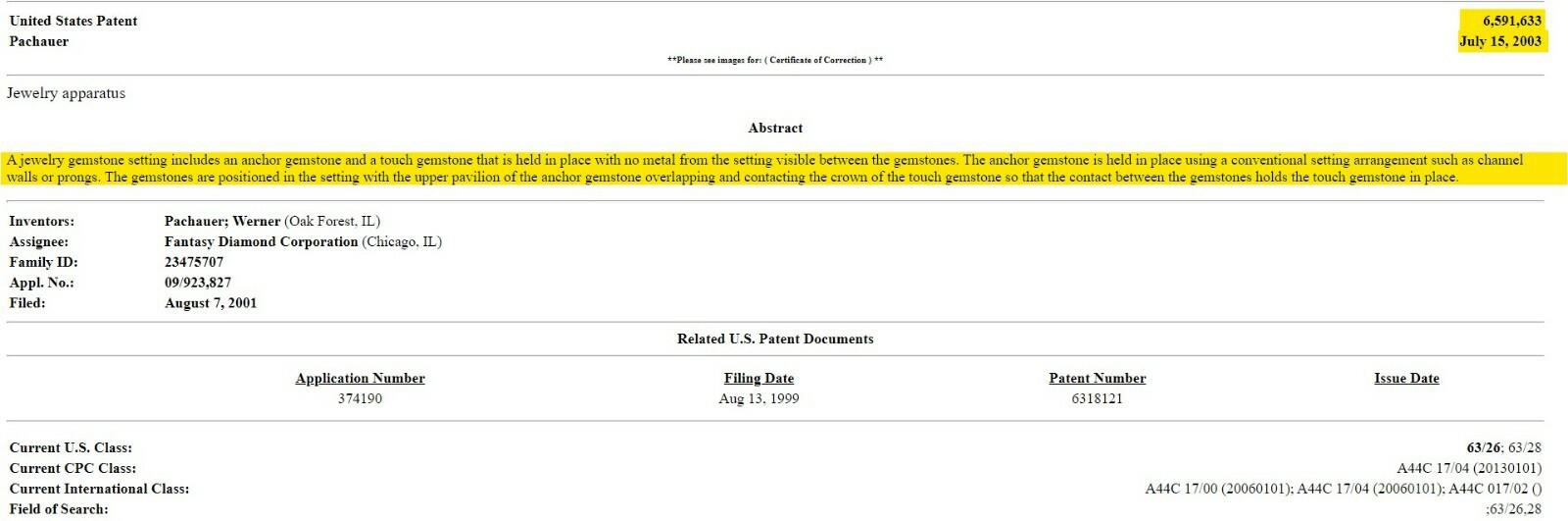 Fantasy Diamond Corp. (Pat.6591633) 14K White Gold 9 Diamonds Ring (Size 7) NICE