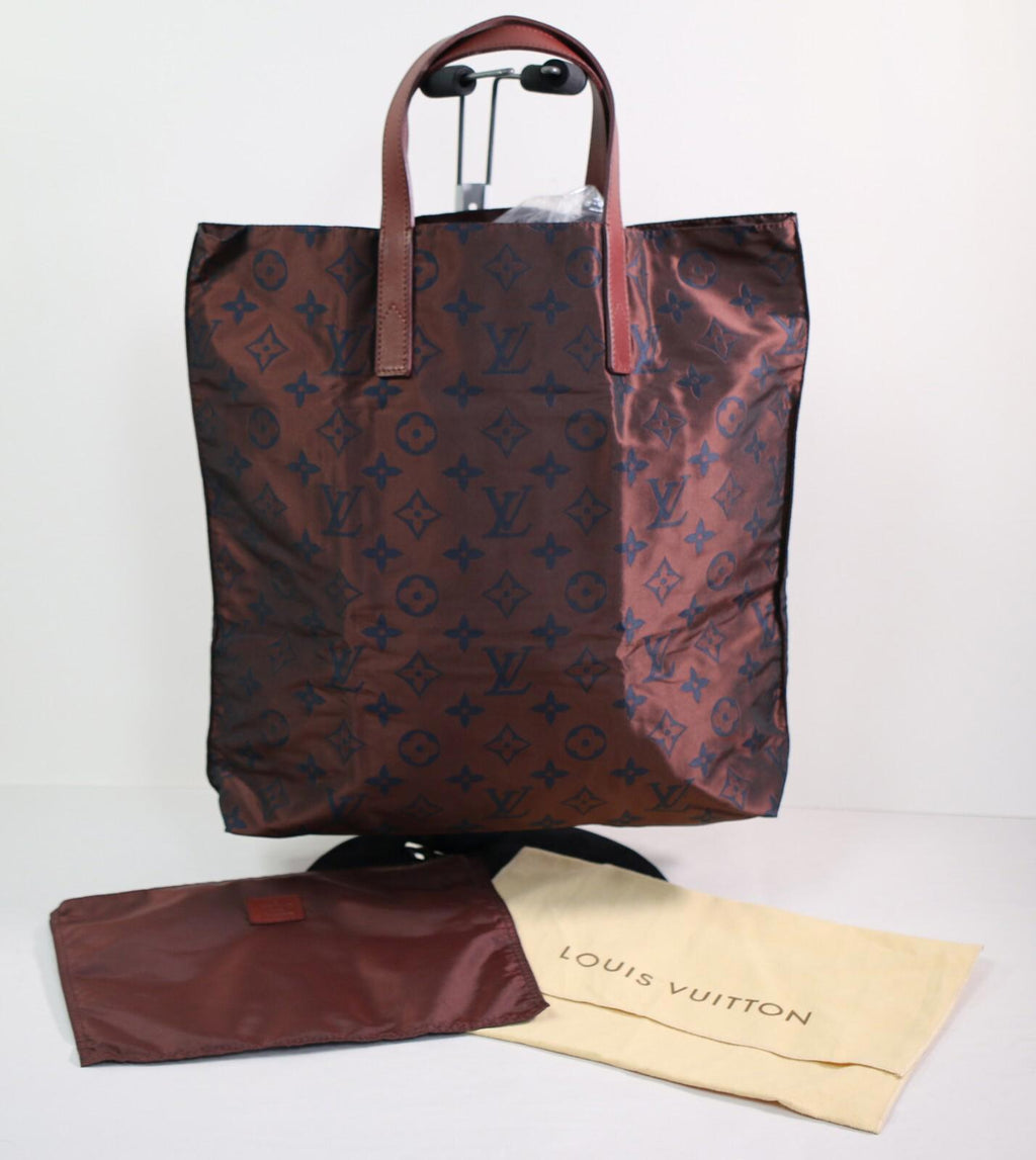 RARE Louis Vuitton Monogram Cabas Escapade Red Burgundy Nylon Fabric Tote Bag