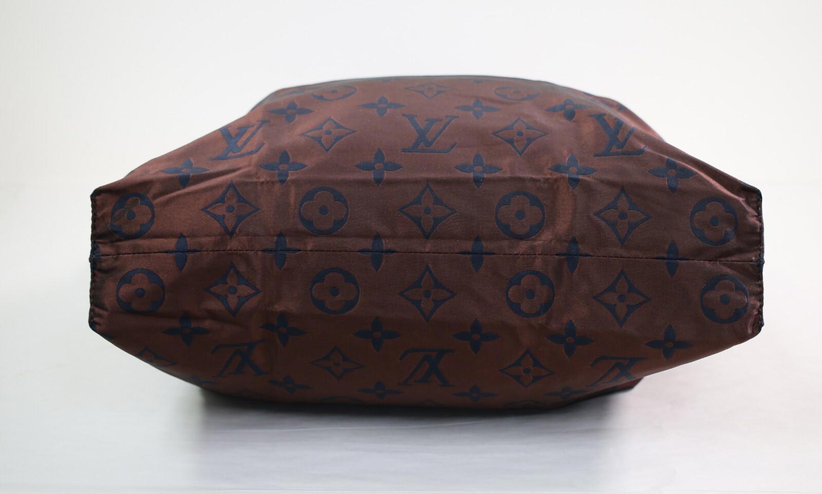 RARE Louis Vuitton Monogram Cabas Escapade Red Burgundy Nylon Fabric Tote Bag