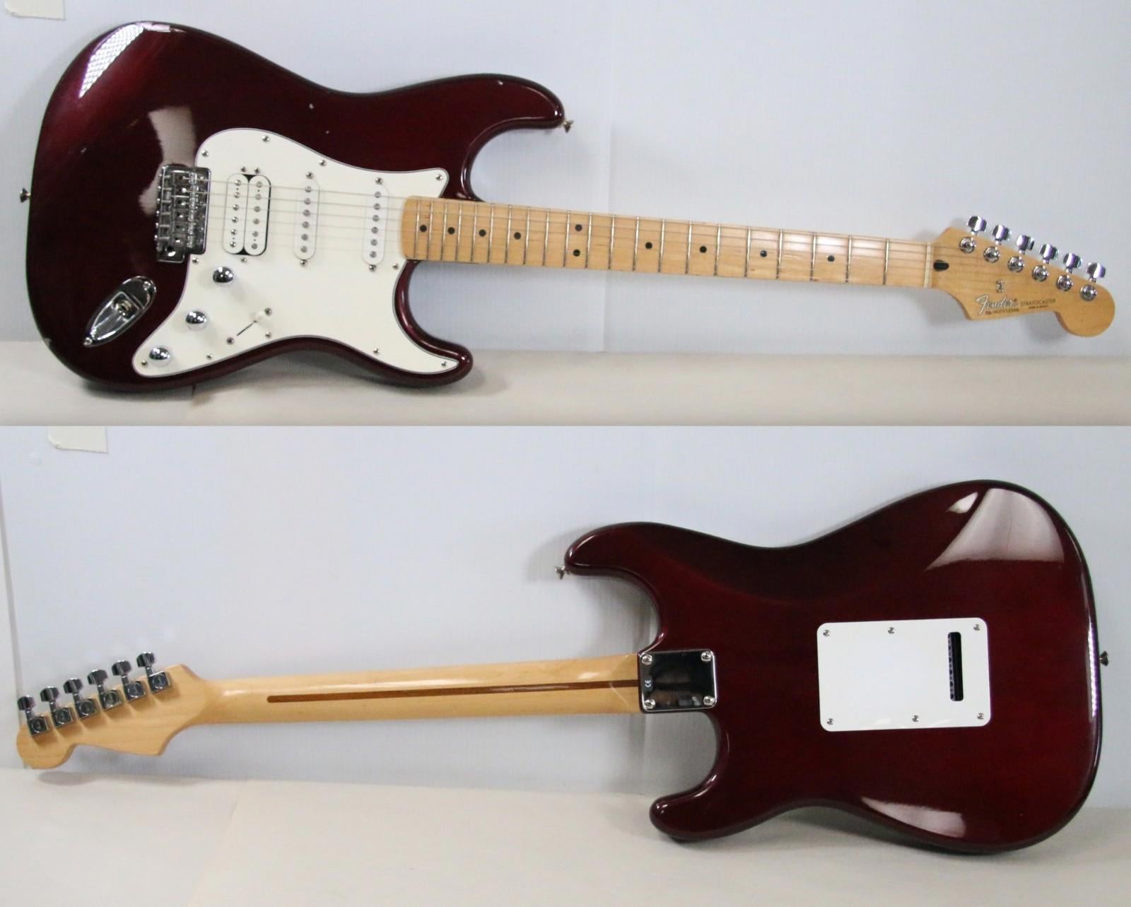 Fender 2000 Standard Stratocaster HSS Solid Body Maple Midnight Wine MIM Guitar