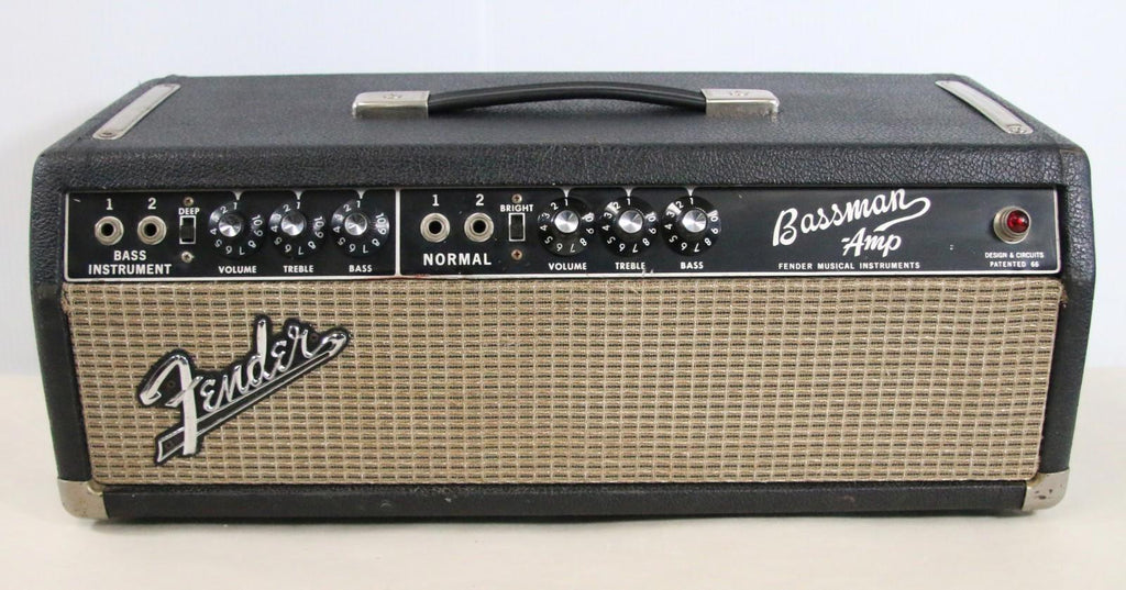 1967 Fender Bassman Black Face Panel Vintage Tube Amp Head AB165 USA WORKING
