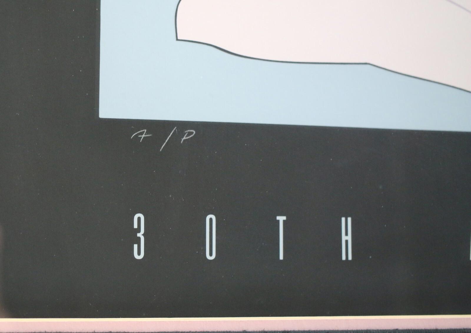 RARE Patrick Nagel Playboy 30th Anniversary Signed Artist Proof Lithograph 1983