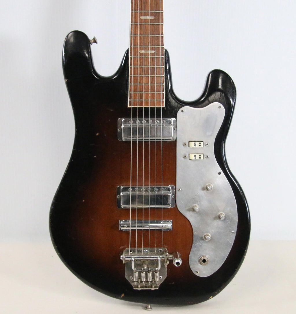 1960s Teisco WG-2L Electric Guitar Japan Sunburst (Needs Work) - Free Shipping