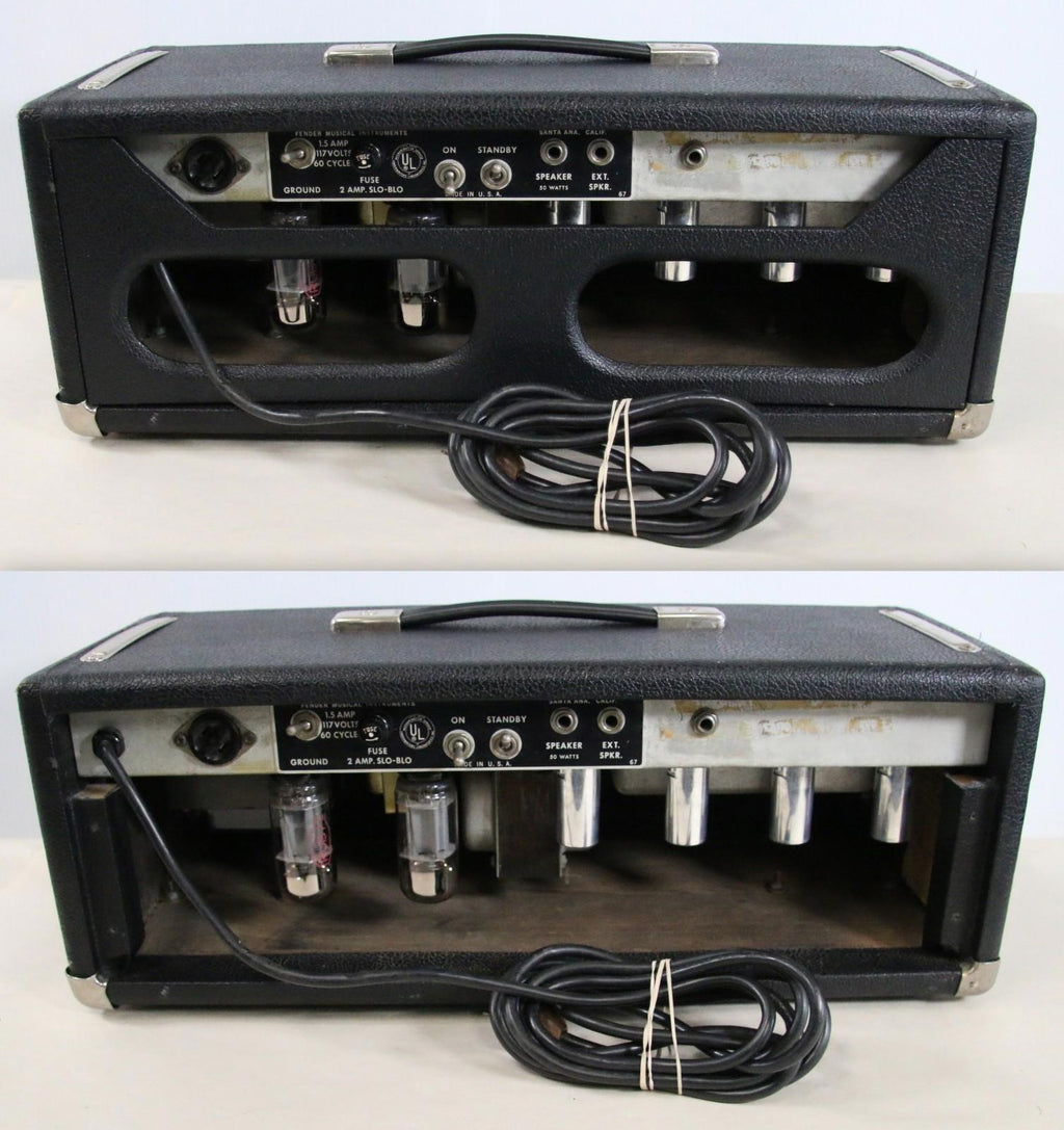 1967 Fender Bassman Black Face Panel Vintage Tube Amp Head AB165 USA WORKING