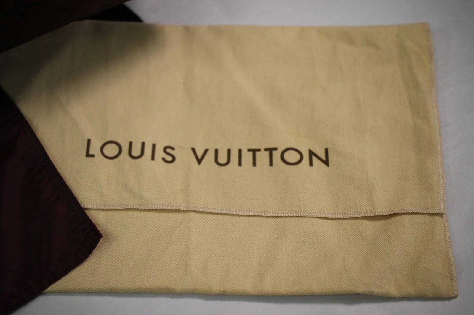 RARE Louis Vuitton Monogram Cabas Escapade Red Burgundy Nylon Fabric Tote Bag