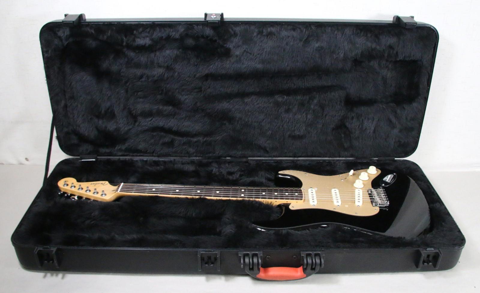 2017 Fender American Stratocaster Black Channel Bound Electric Guitar W/ Case!