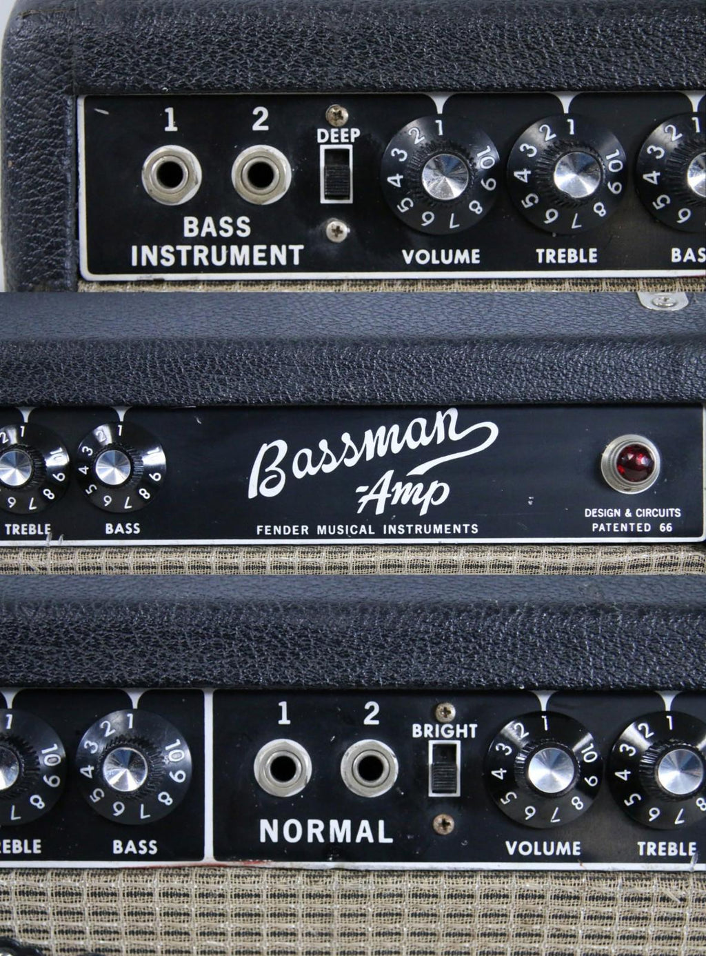1967 Fender Bassman Black Face Panel Vintage Tube Amp Head AB165 USA WORKING
