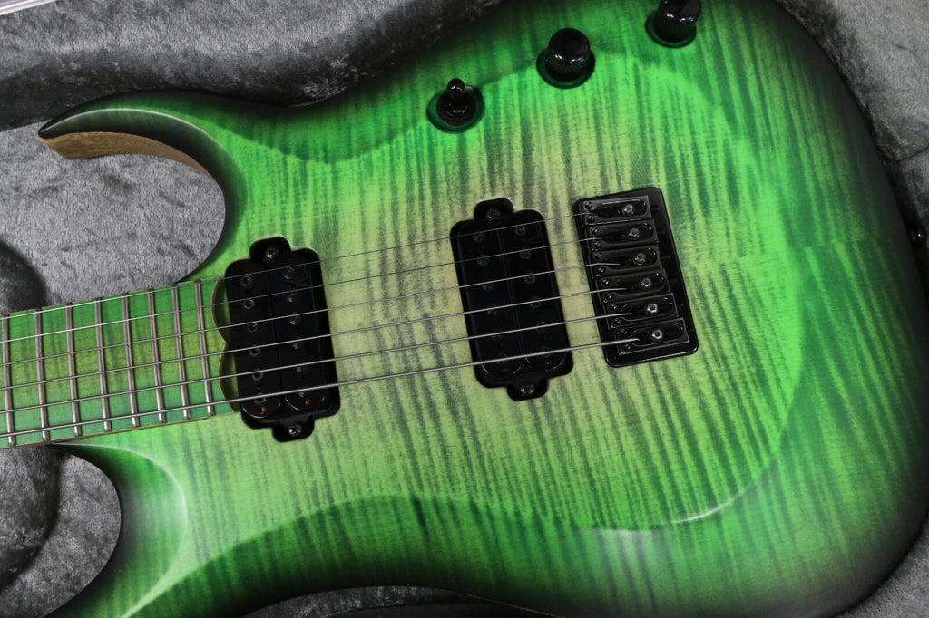 Overload Guitar Custom Raijin 6 6-String Acid Green Finish Exotic Wood New Other