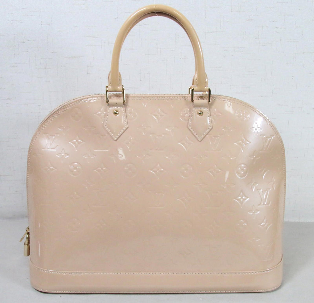 Louis Vuitton Monogram Vernis Alma GM Beige w/Dust Bag - Excellent Condition