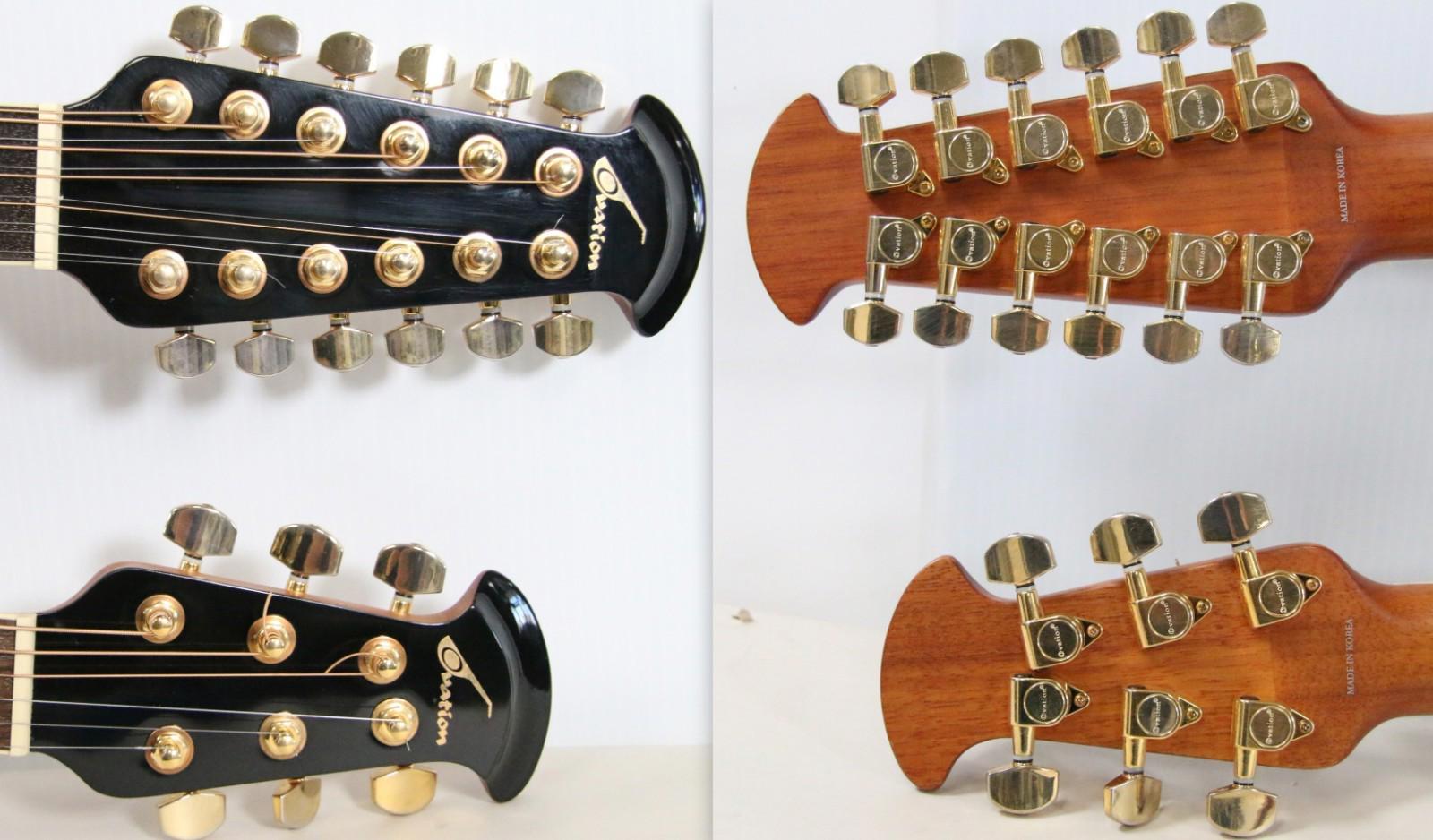 Ovation Celebrity CSE225 Double Neck Blue Burst Acoustic Electric Guitar Korea
