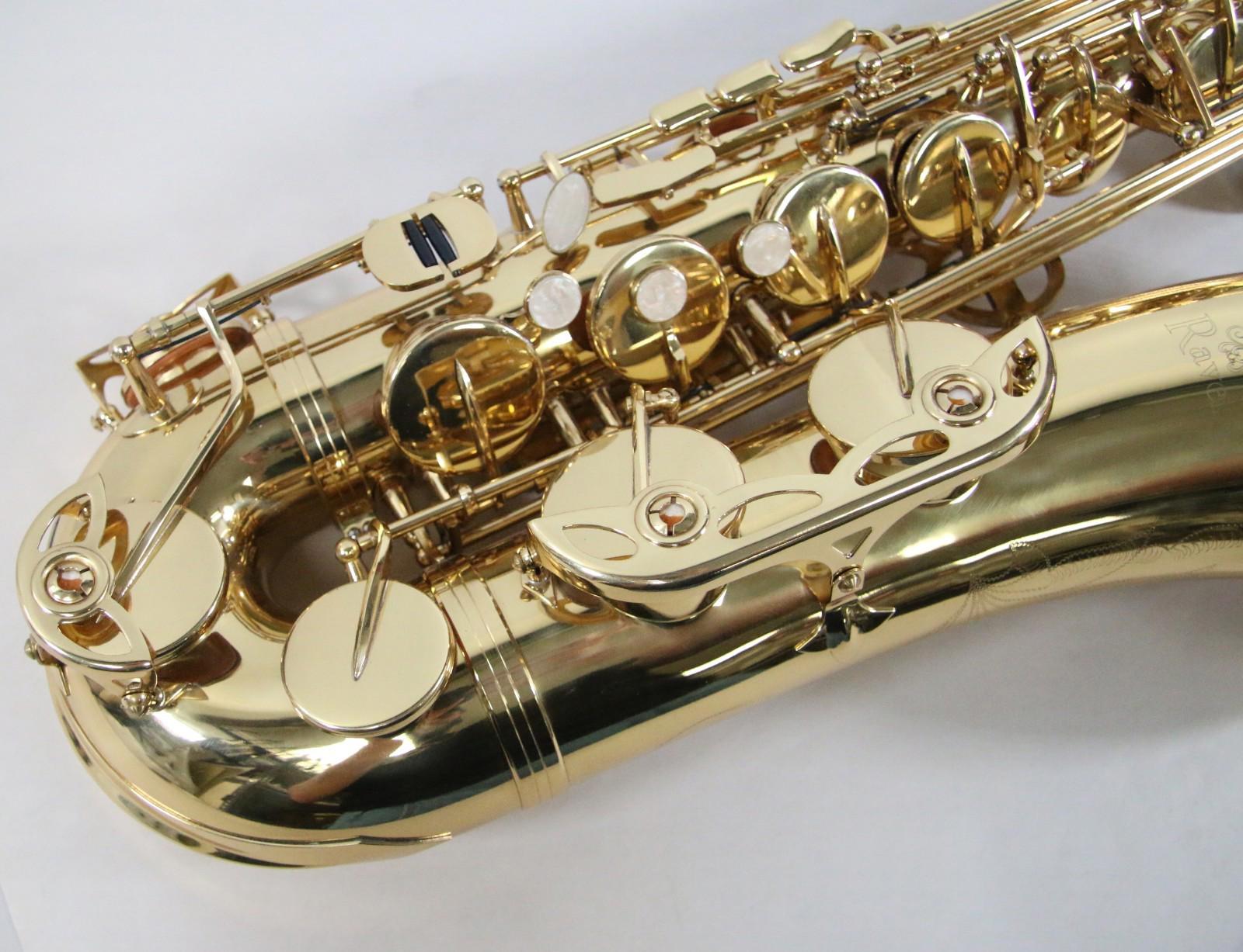 NEW Ravel Tenor Students Saxophone Brass Engraved Mother of Pearl w/Case + More