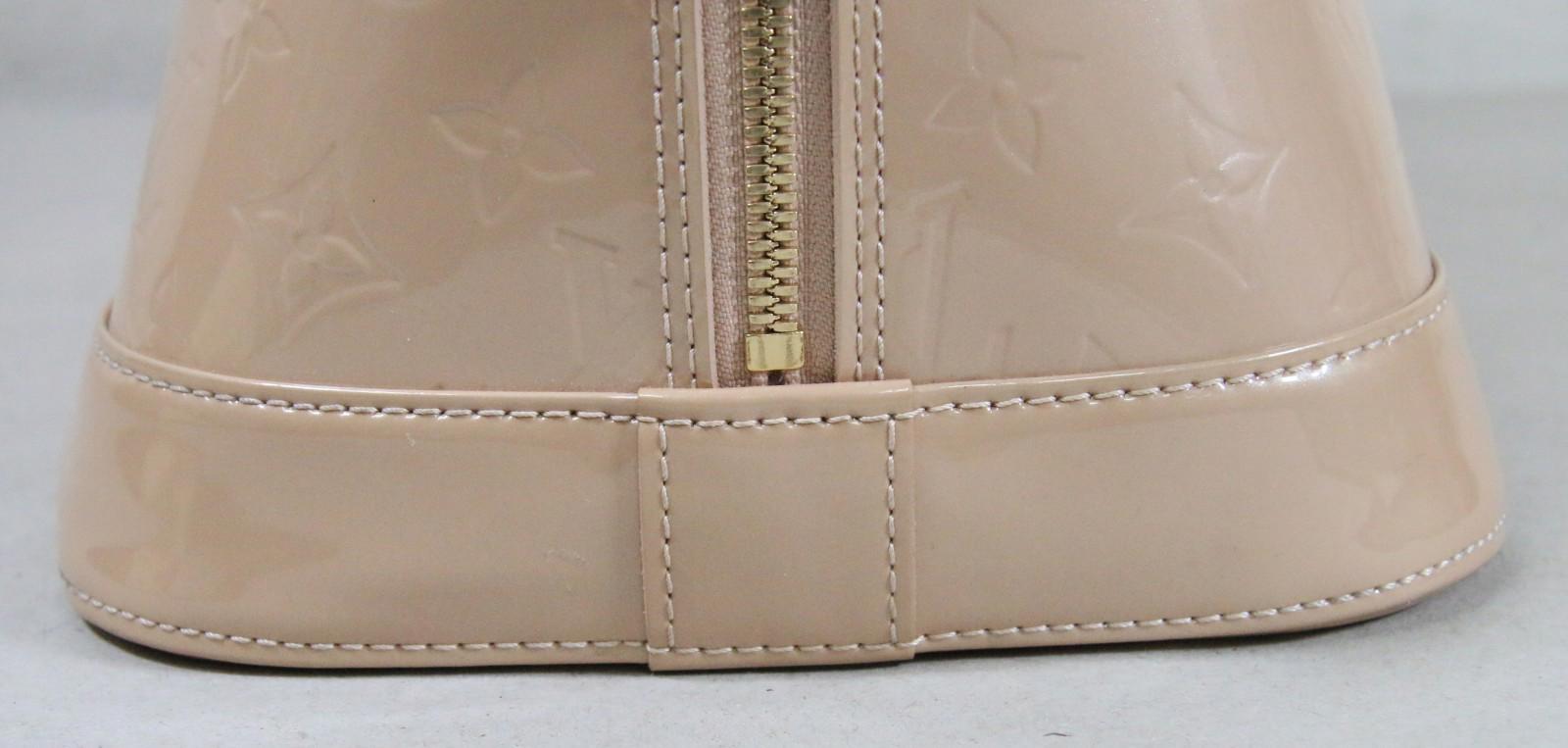 Louis Vuitton Monogram Vernis Alma GM Beige w/Dust Bag - Excellent Condition