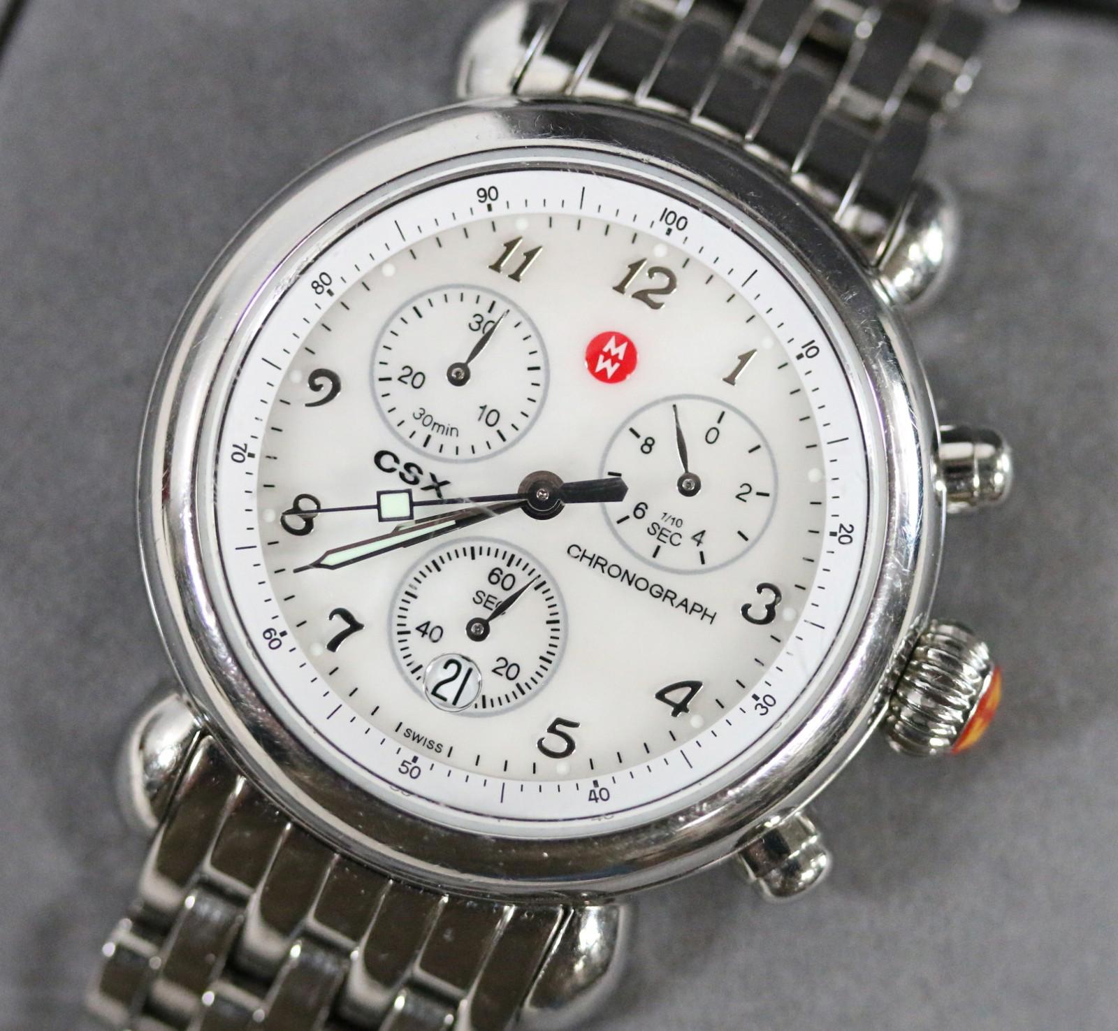 Michele CSX Mother of Pearl Dial Chronograph Women's Watch MW03C00 Complete