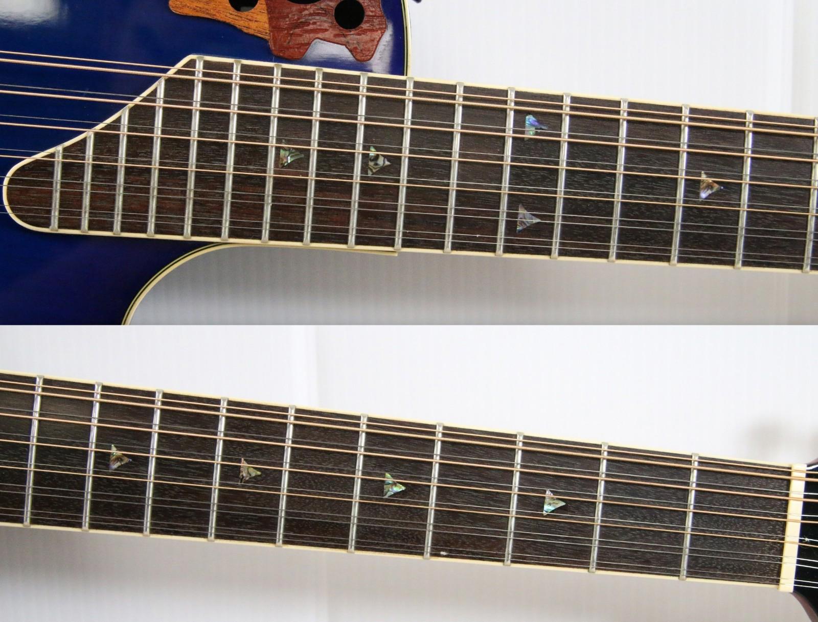 Ovation Celebrity CSE225 Double Neck Blue Burst Acoustic Electric Guitar Korea