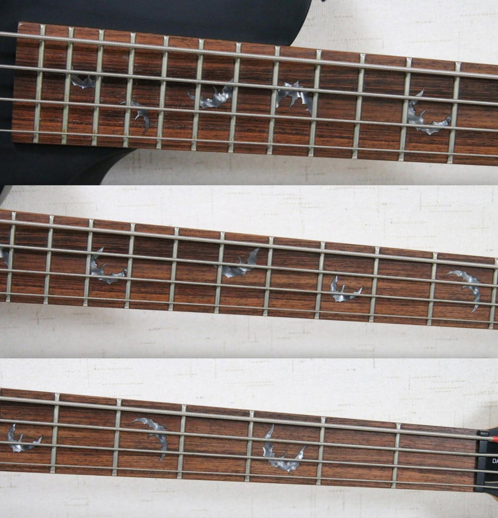 2010 Schecter Diamond Series Damien Solo-4 Satin Black Bat Inlays Electric Bass