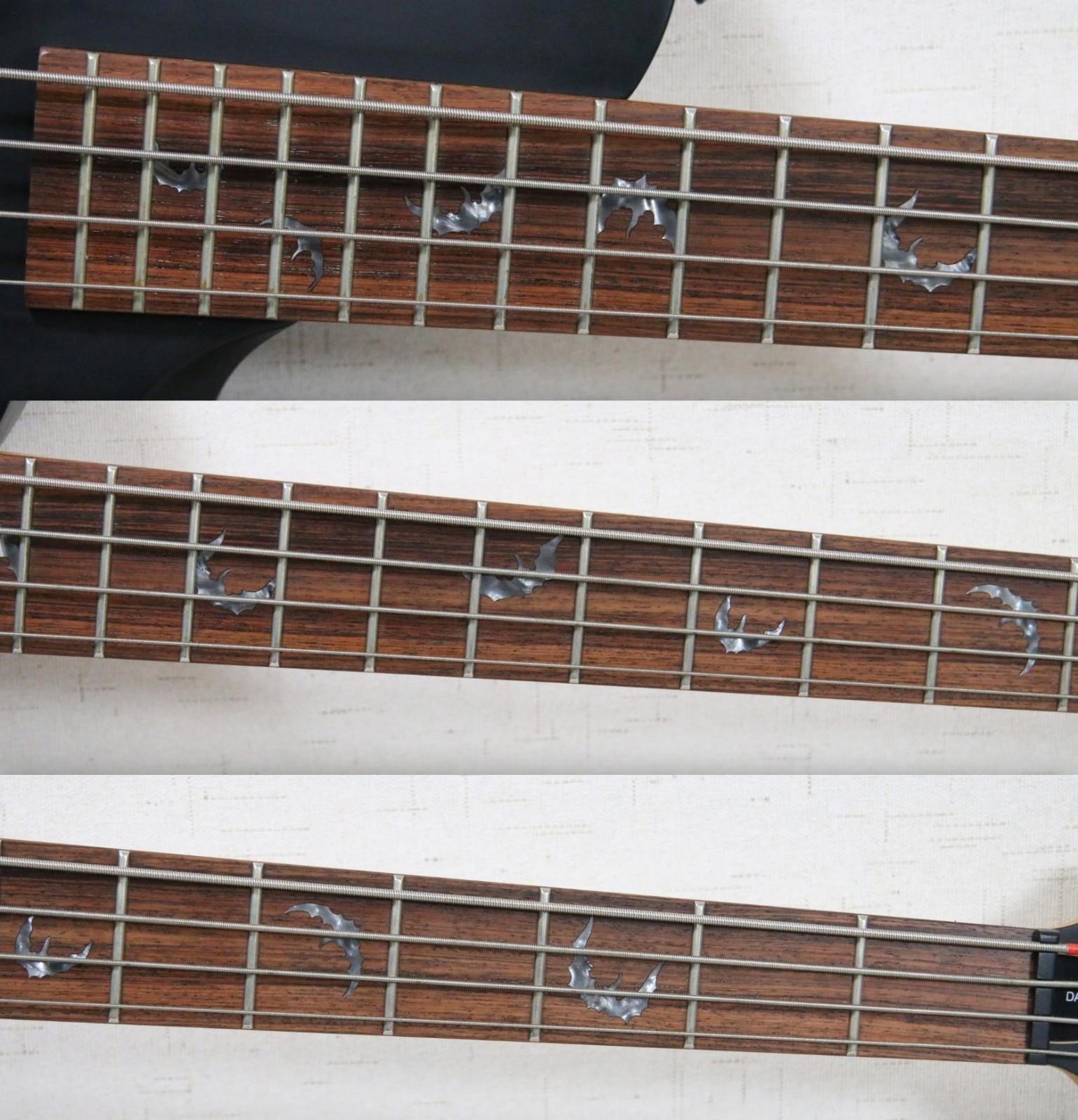 2010 Schecter Diamond Series Damien Solo-4 Satin Black Bat Inlays Electric Bass