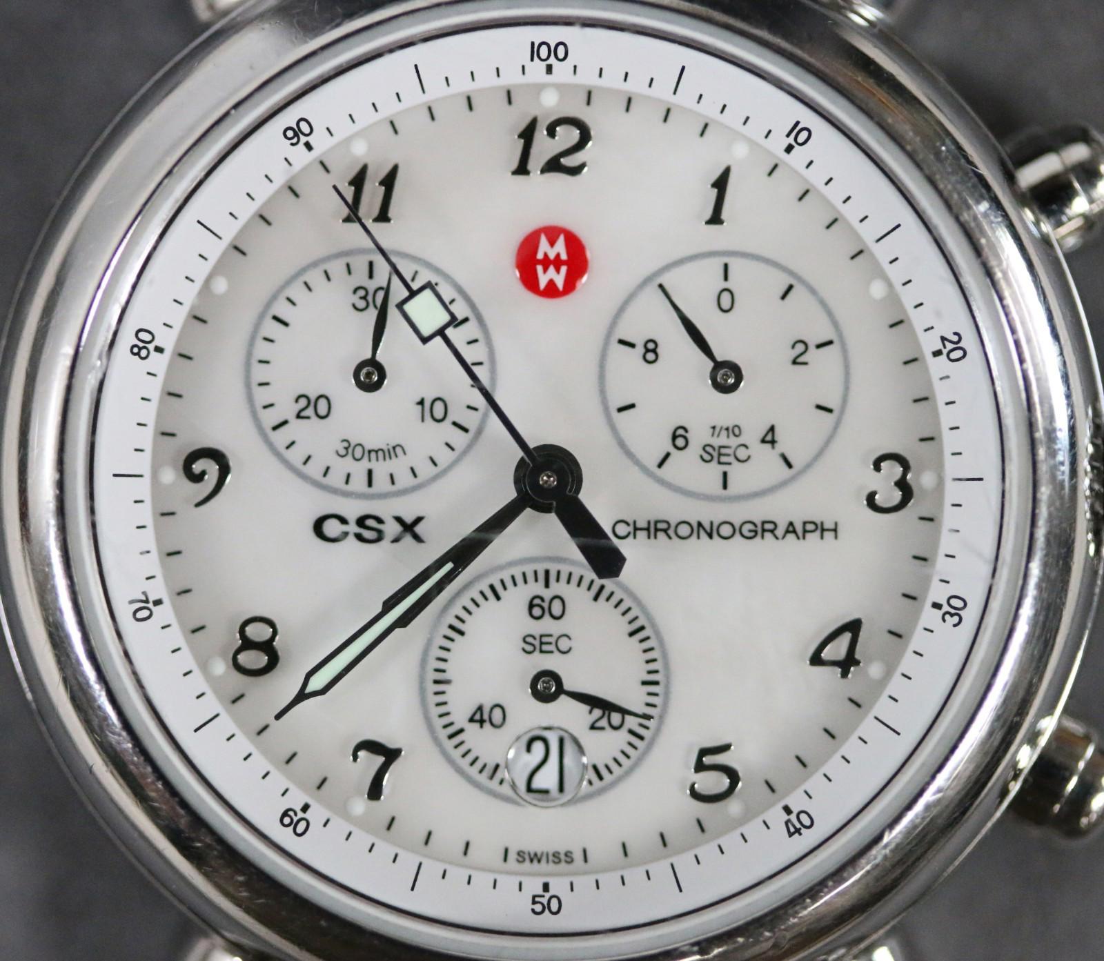 Michele CSX Mother of Pearl Dial Chronograph Women's Watch MW03C00 Complete