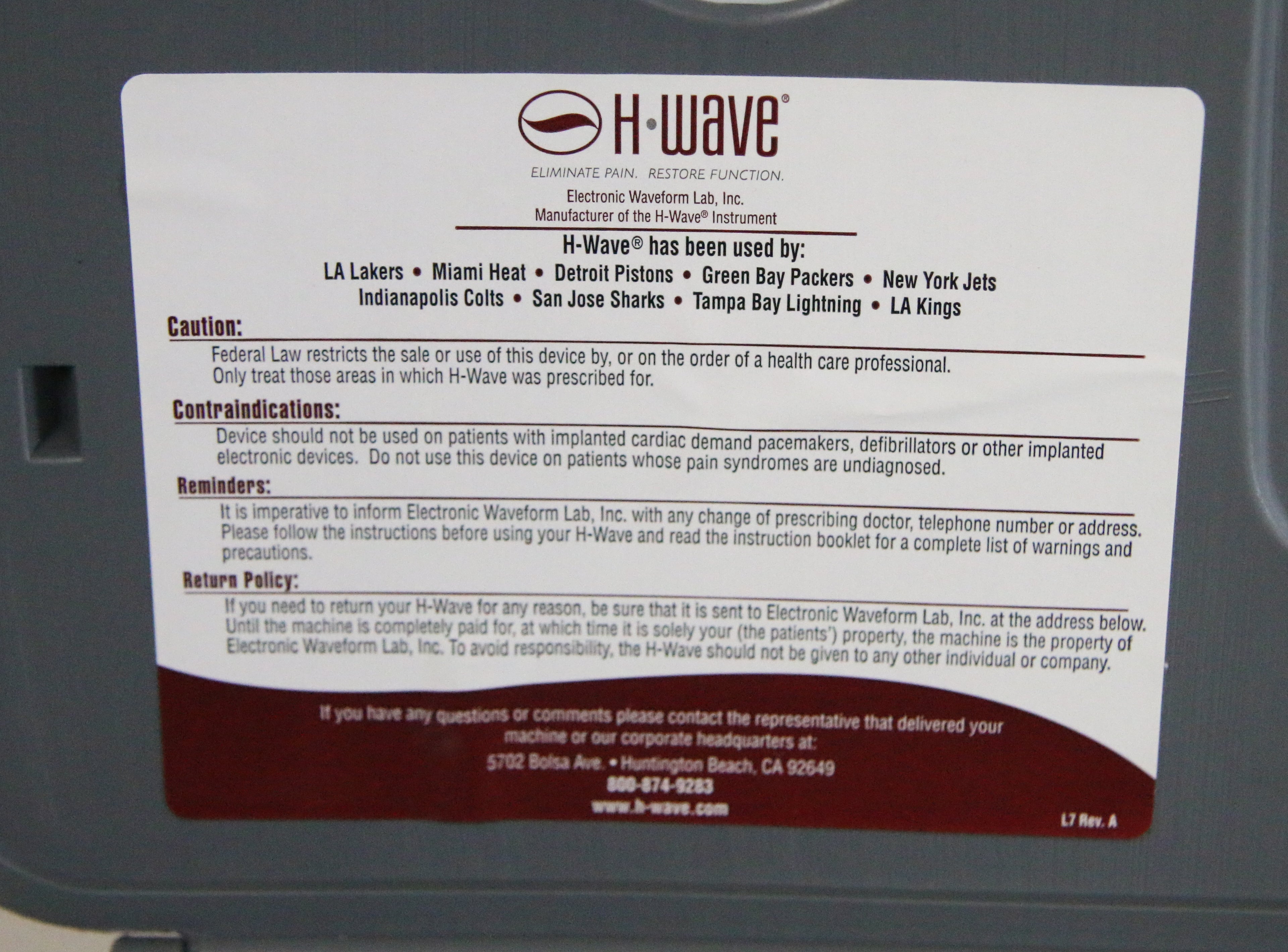 H-Wave H4 Electrotherapy Recovery Device Kit