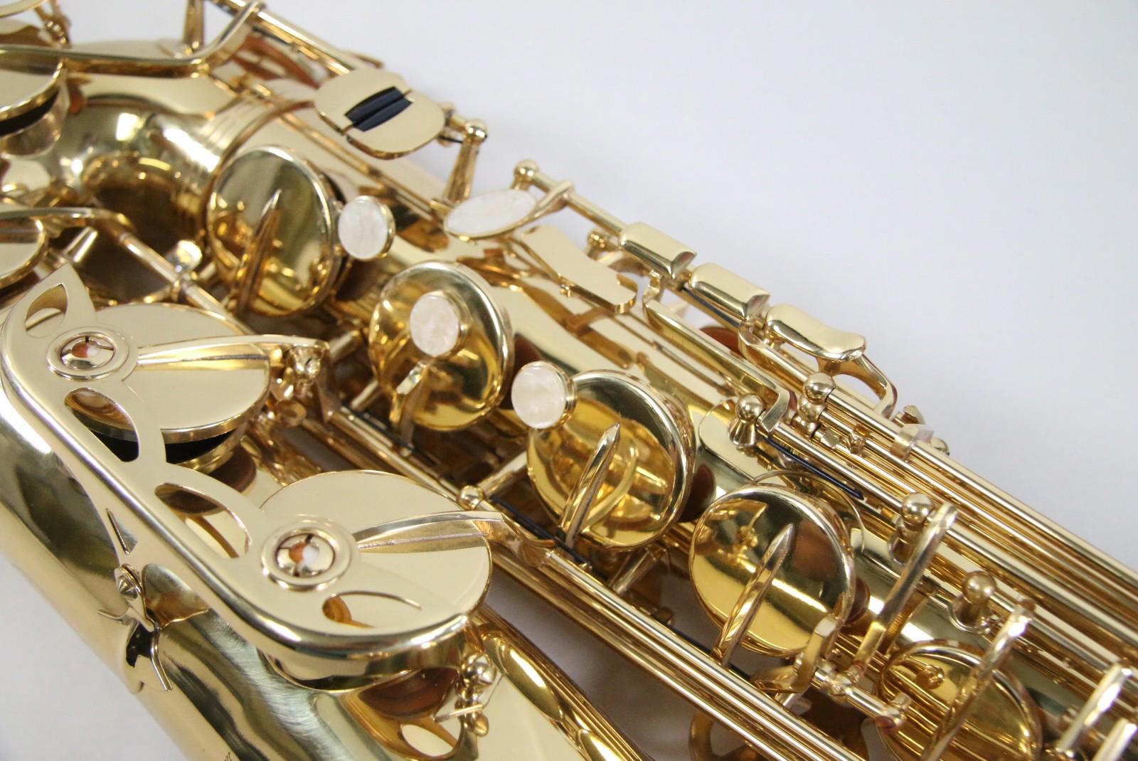 NEW Ravel Tenor Students Saxophone Brass Engraved Mother of Pearl w/Case + More