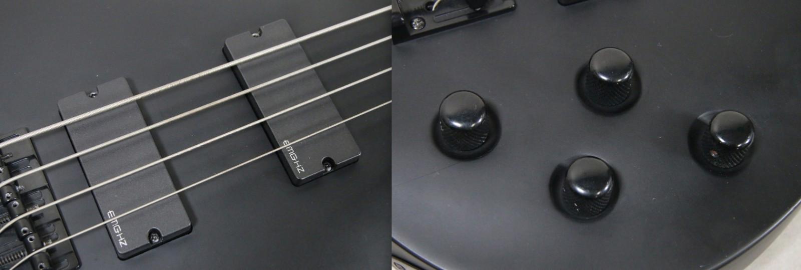 2010 Schecter Diamond Series Damien Solo-4 Satin Black Bat Inlays Electric Bass