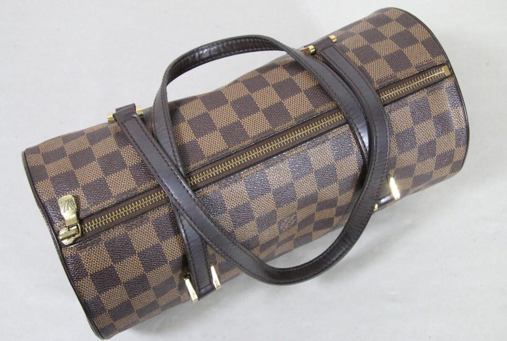 Louis Vuitton Papillion 30 Damier Ebene Canvas Handbag Vintage Authentic - Clean