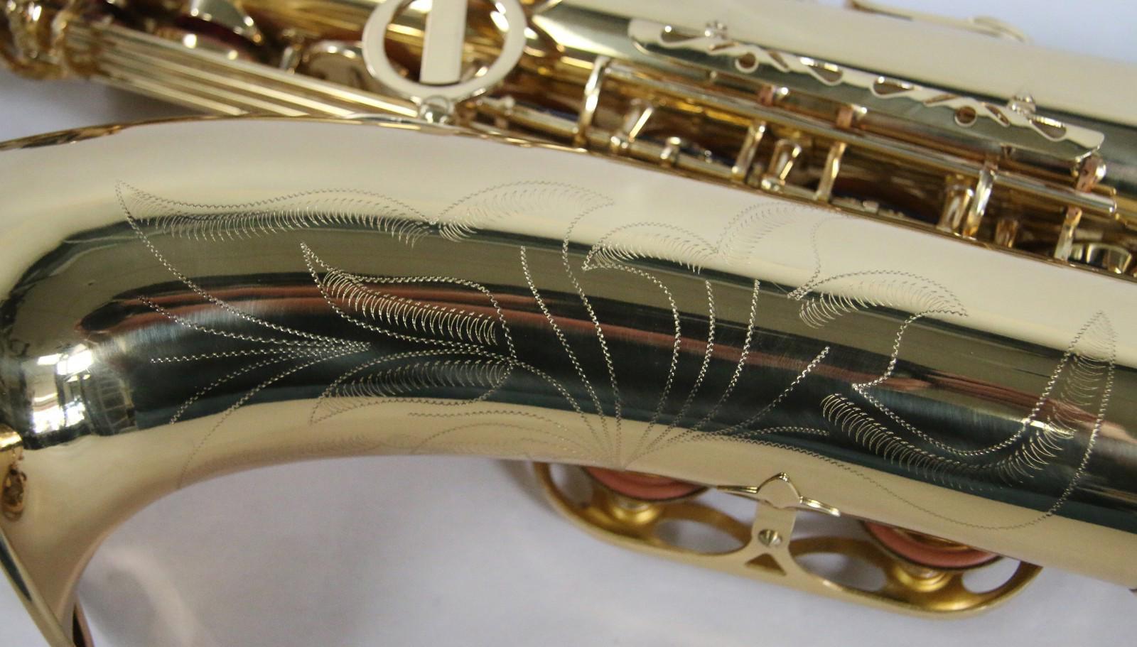 NEW Ravel Tenor Students Saxophone Brass Engraved Mother of Pearl w/Case + More