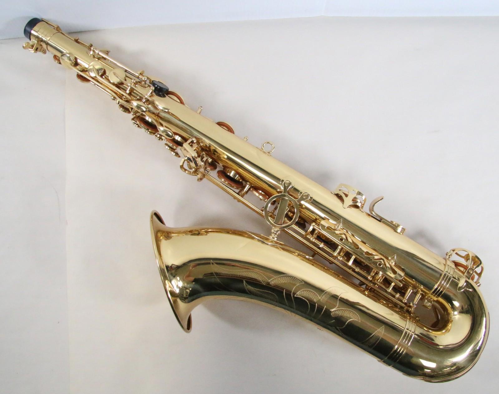 NEW Ravel Tenor Students Saxophone Brass Engraved Mother of Pearl w/Case + More