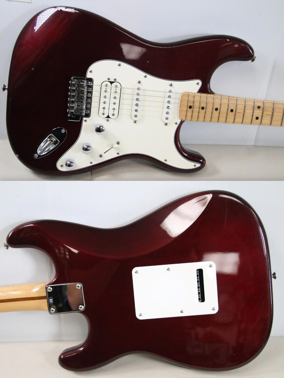 Fender 2000 Standard Stratocaster HSS Solid Body Maple Midnight Wine MIM Guitar