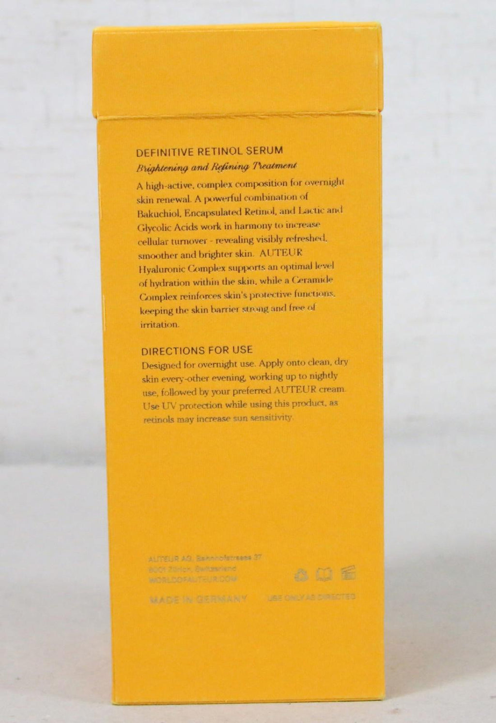 AUTEUR Definitive Retinol Serum 1 oz 30ML New Open Box - Free Shipping!